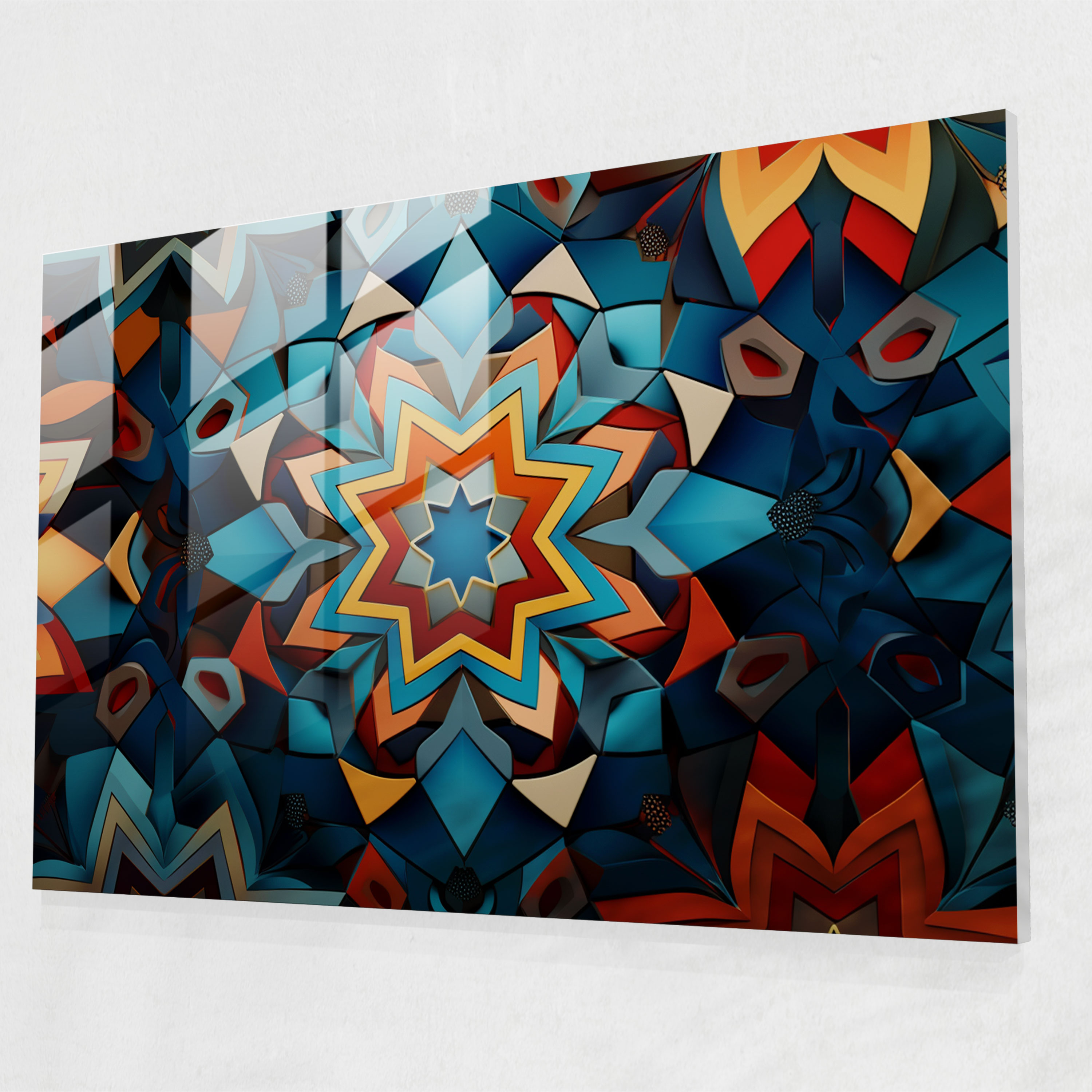 Turkish Carpet Glass Print - Turkish Carpet, Wall Decoration, Home Decoration, Glass Wall Art