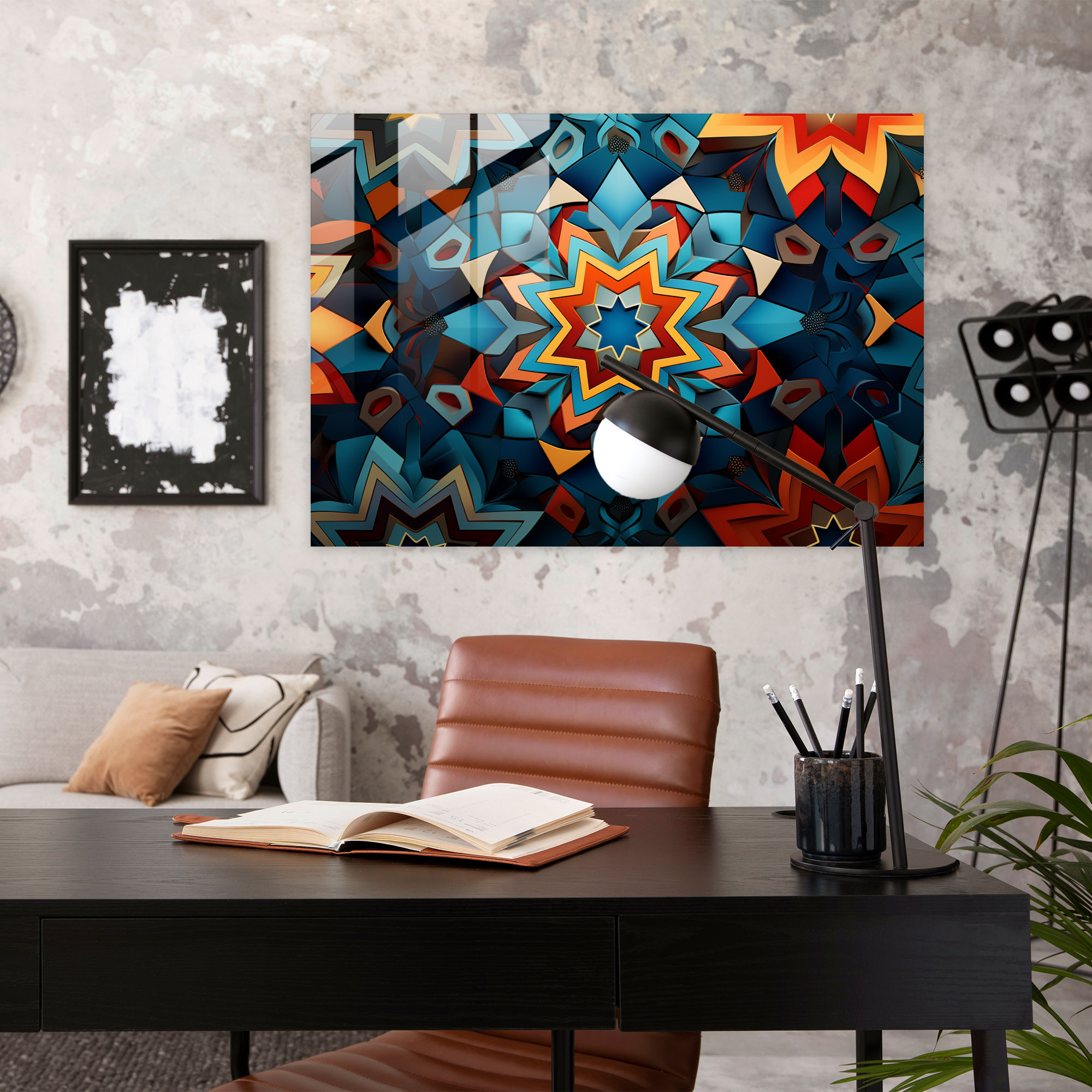Turkish Carpet Glass Print - Turkish Carpet, Wall Decoration, Home Decoration, Glass Wall Art