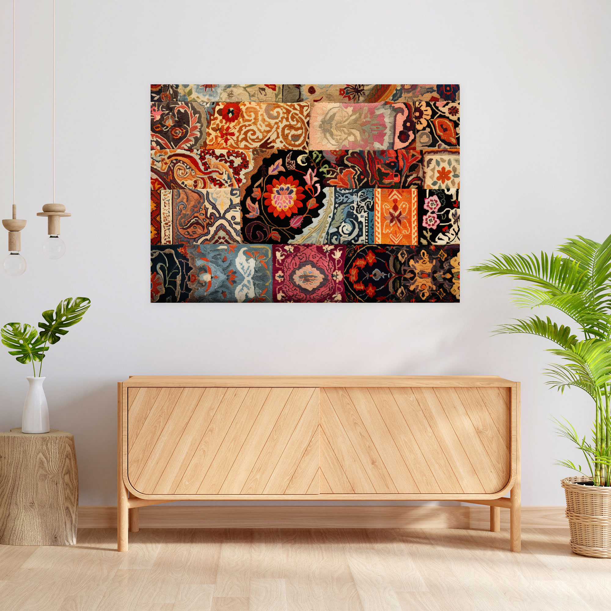 Turkish Carpet Pattern Wall Art - Turkish Carpet, Wall Art, Home Decoration, Canvas Wall Art