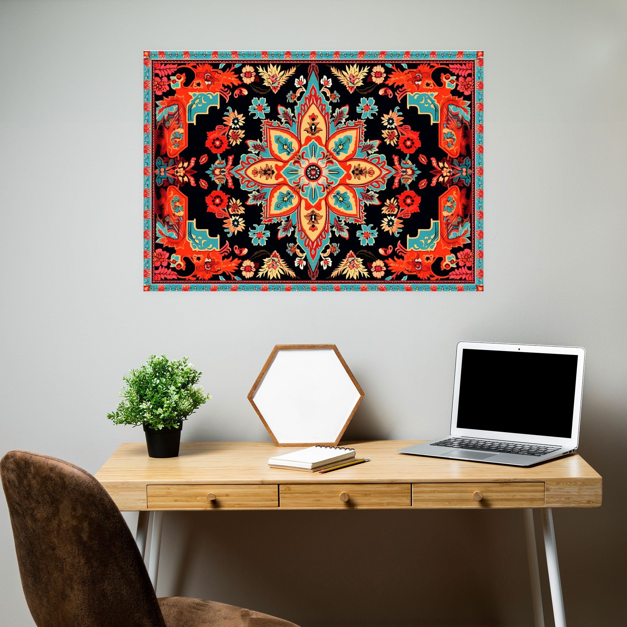 Exotic Turkish Carpet Pattern Canvas Print - Turkish Carpet, Wall Art, Canvas Wall Art, Cultural Diversity