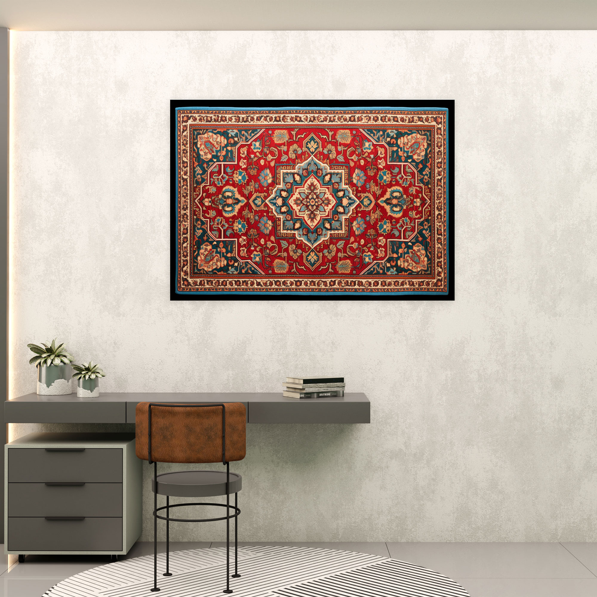 Turkish Carpet Pattern Canvas Print - Turkish Carpet, Wall Art, Turkish Carpet Pattern, Canvas Print