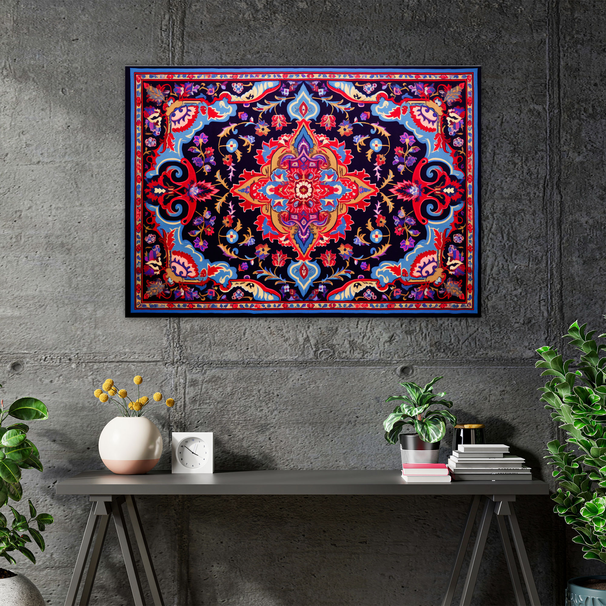 Traditional Turkish Carpet Design Wall Art - Turkish Carpet, Canvas, Canvas Wall Art, Wall Art