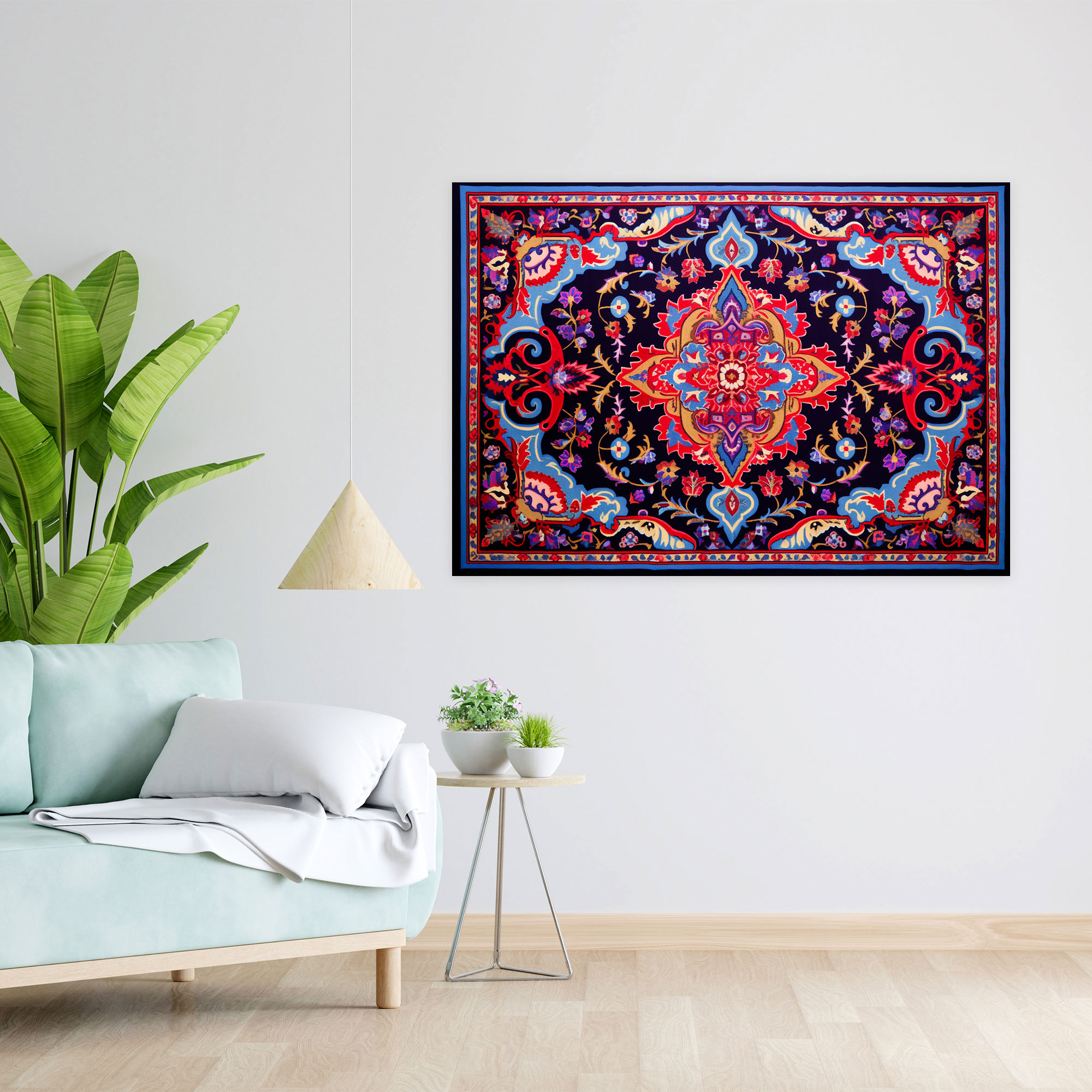 Traditional Turkish Carpet Design Wall Art - Turkish Carpet, Canvas, Canvas Wall Art, Wall Art