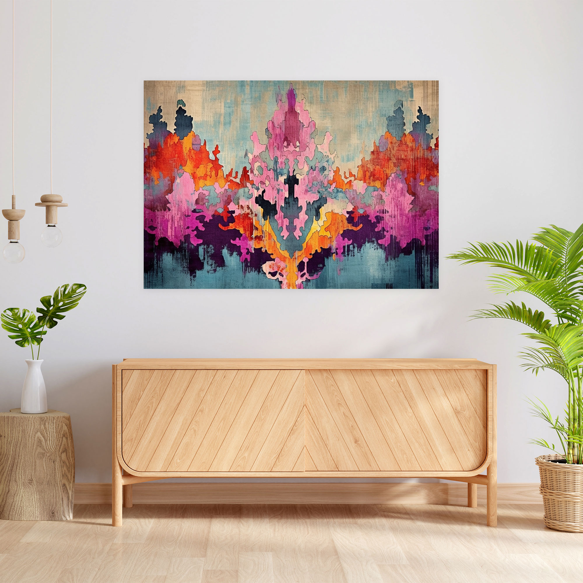 Modern Turkish Carpet Pattern Canvas Print - Turkish Carpet, Home Decoration, Wall Art, Canvas