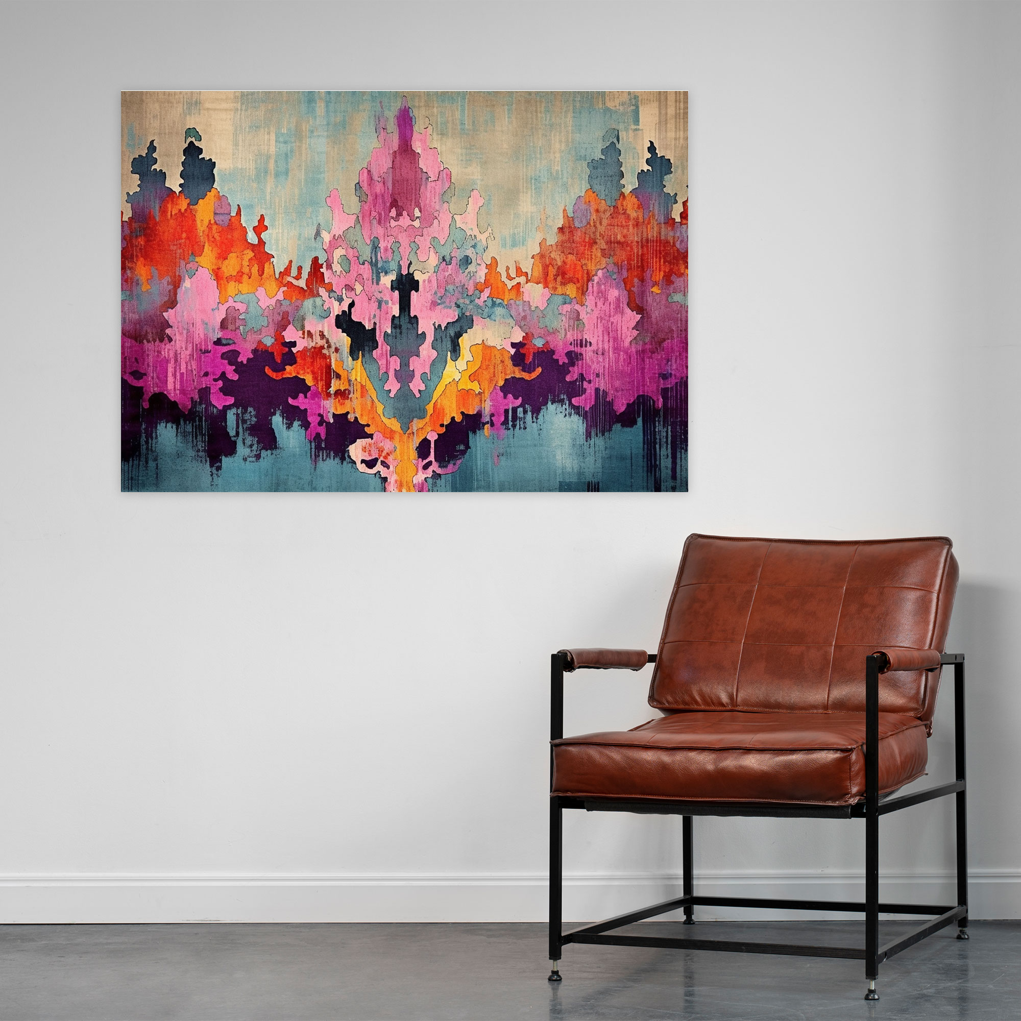 Modern Turkish Carpet Pattern Canvas Print - Turkish Carpet, Home Decoration, Wall Art, Canvas