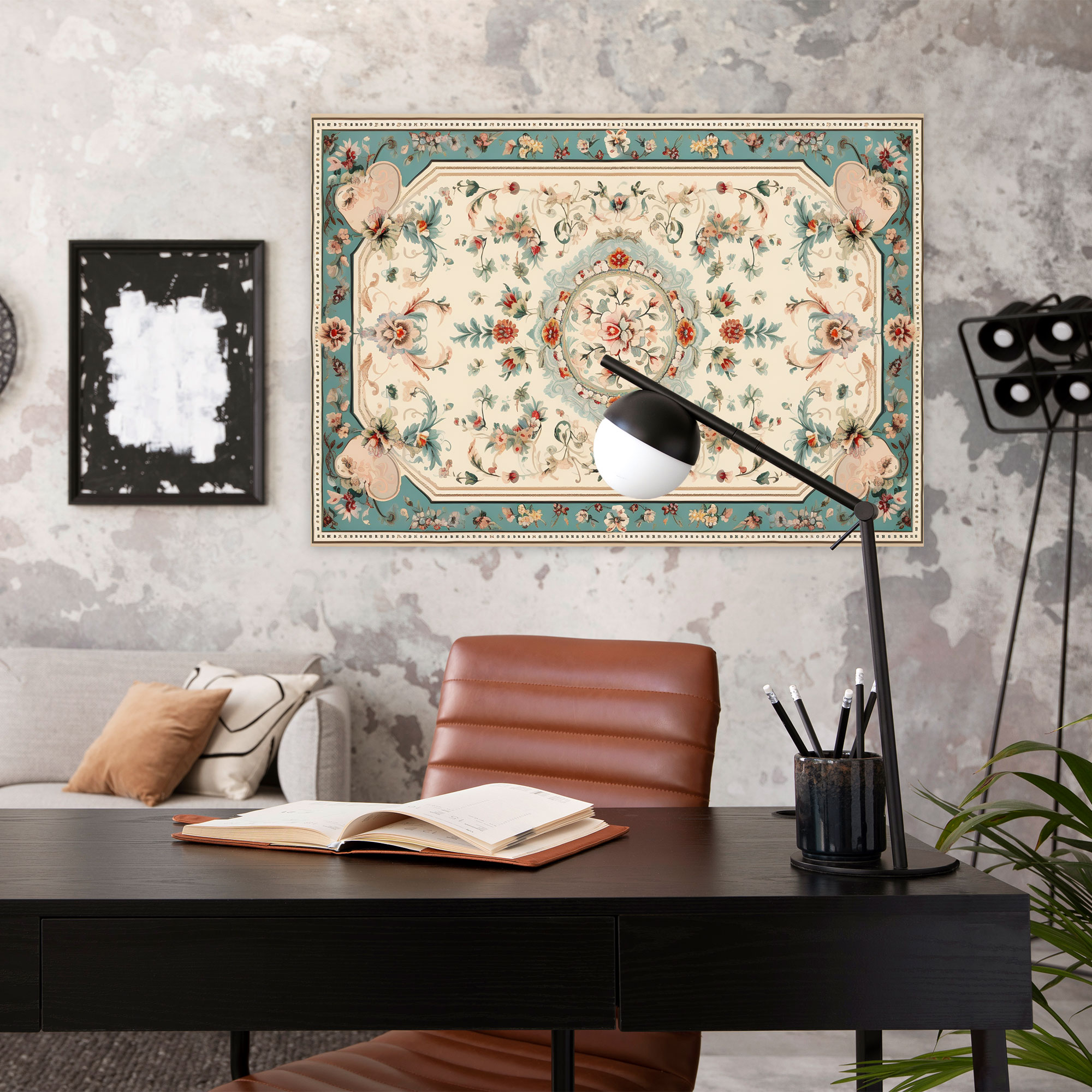Soothing Turkish Carpet Pattern Wall Art - Turkish Carpet, Canvas Wall Art, Canvas Print, Soothing