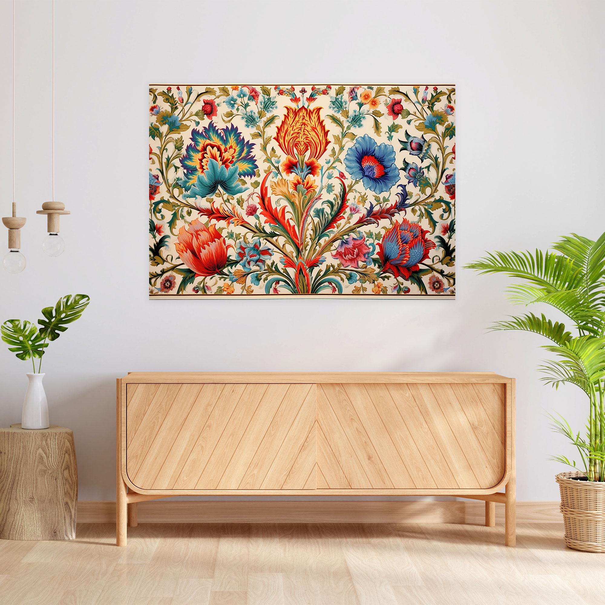 Turkish Carpet Pattern Canvas Wall Decoration - Turkish Carpet, Home Decoration, Canvas, Turkish Carpet Pattern