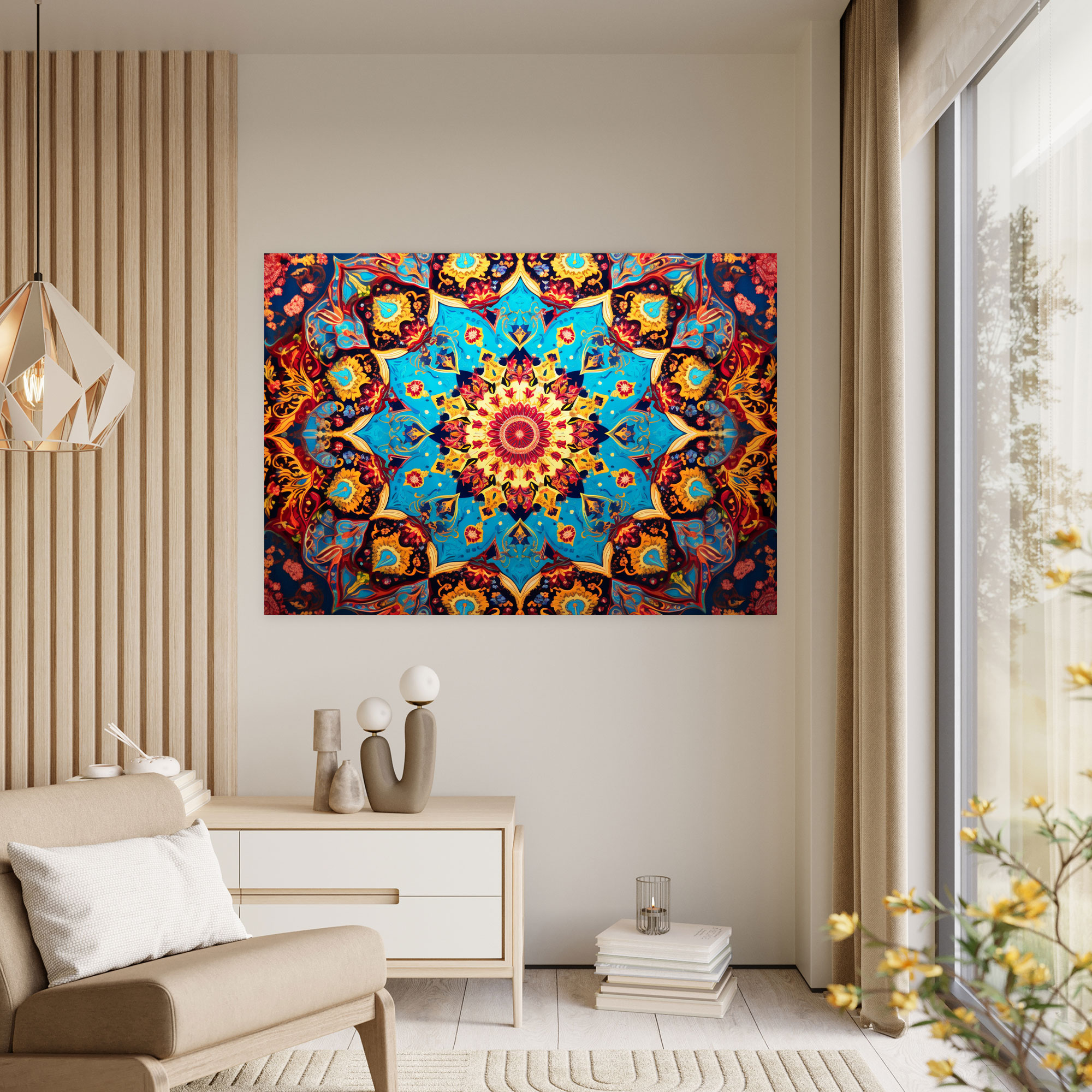 Turkish Carpet Pattern Kaleidoscope Canvas Print - Turkish Carpet, Canvas, Turkish Carpet Pattern, Canvas Print