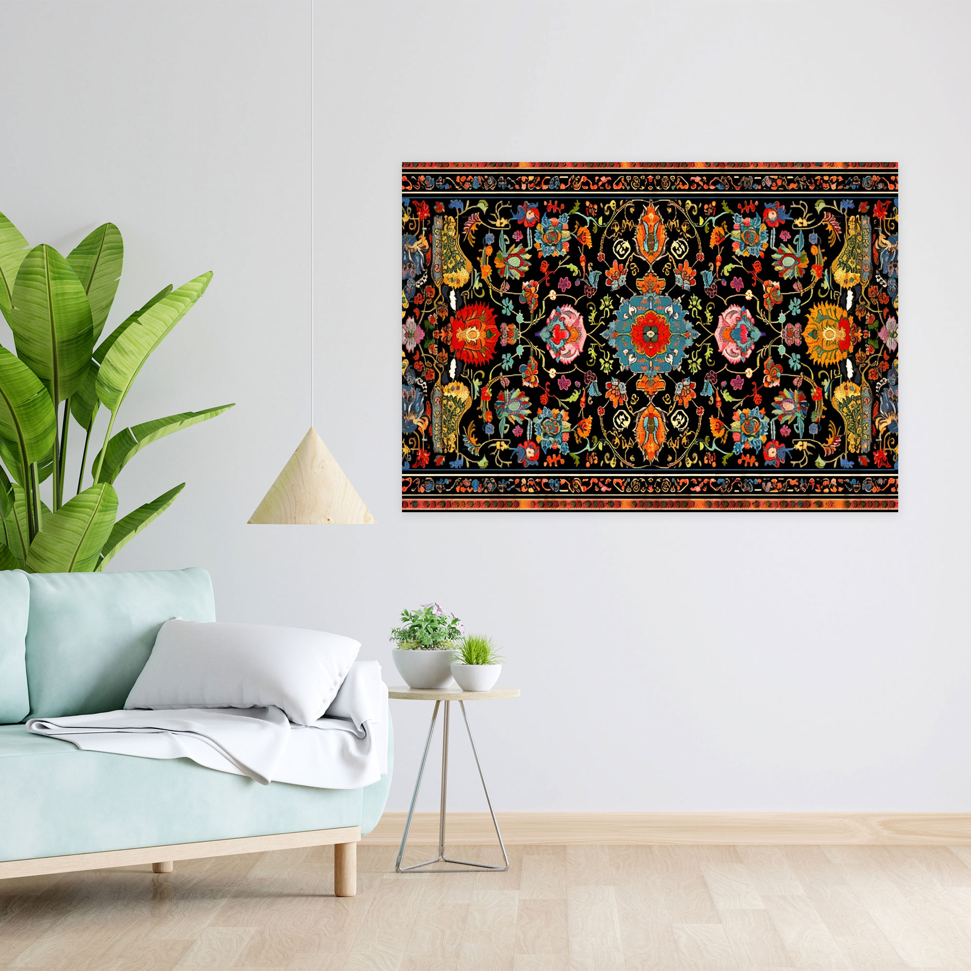 Turkish Carpet Pattern Vintage Canvas Print - Turkish Carpet, Wall Decoration, Vintage, Canvas Wall Art