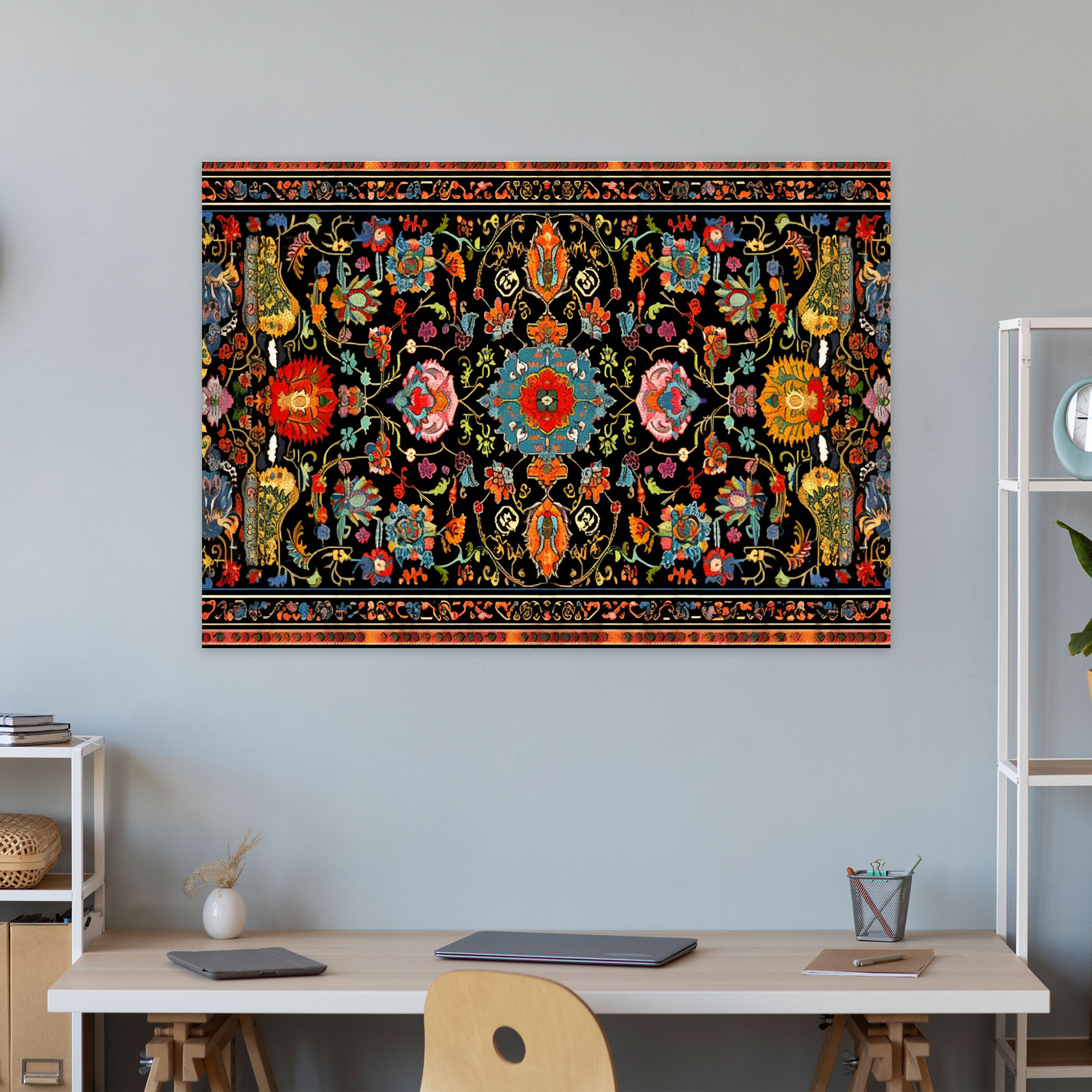 Turkish Carpet Pattern Vintage Canvas Print - Turkish Carpet, Wall Decoration, Vintage, Canvas Wall Art