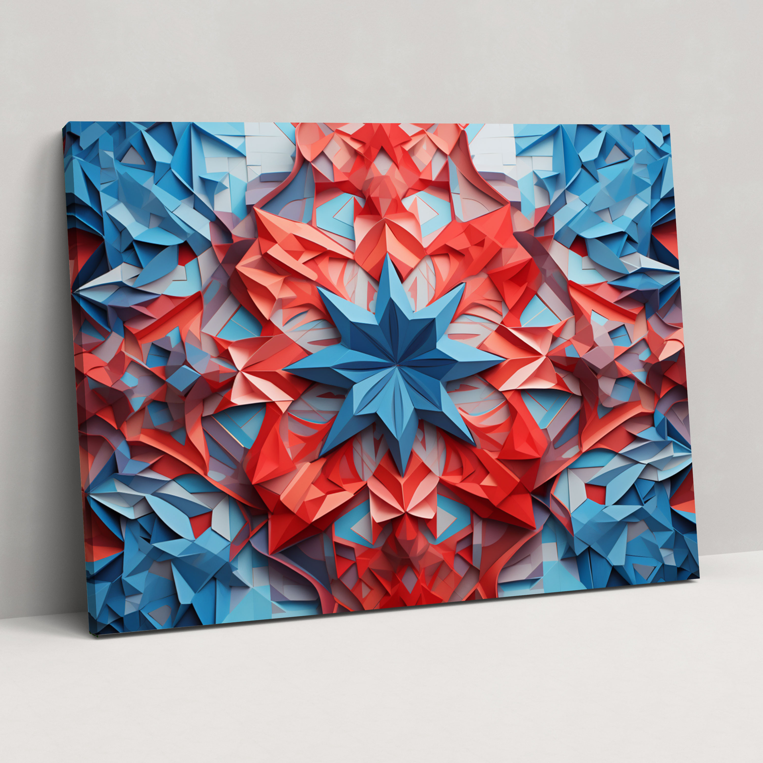 Turkish Carpet Pattern Canvas Print - Turkish Carpet, Red, Blue, Intricate