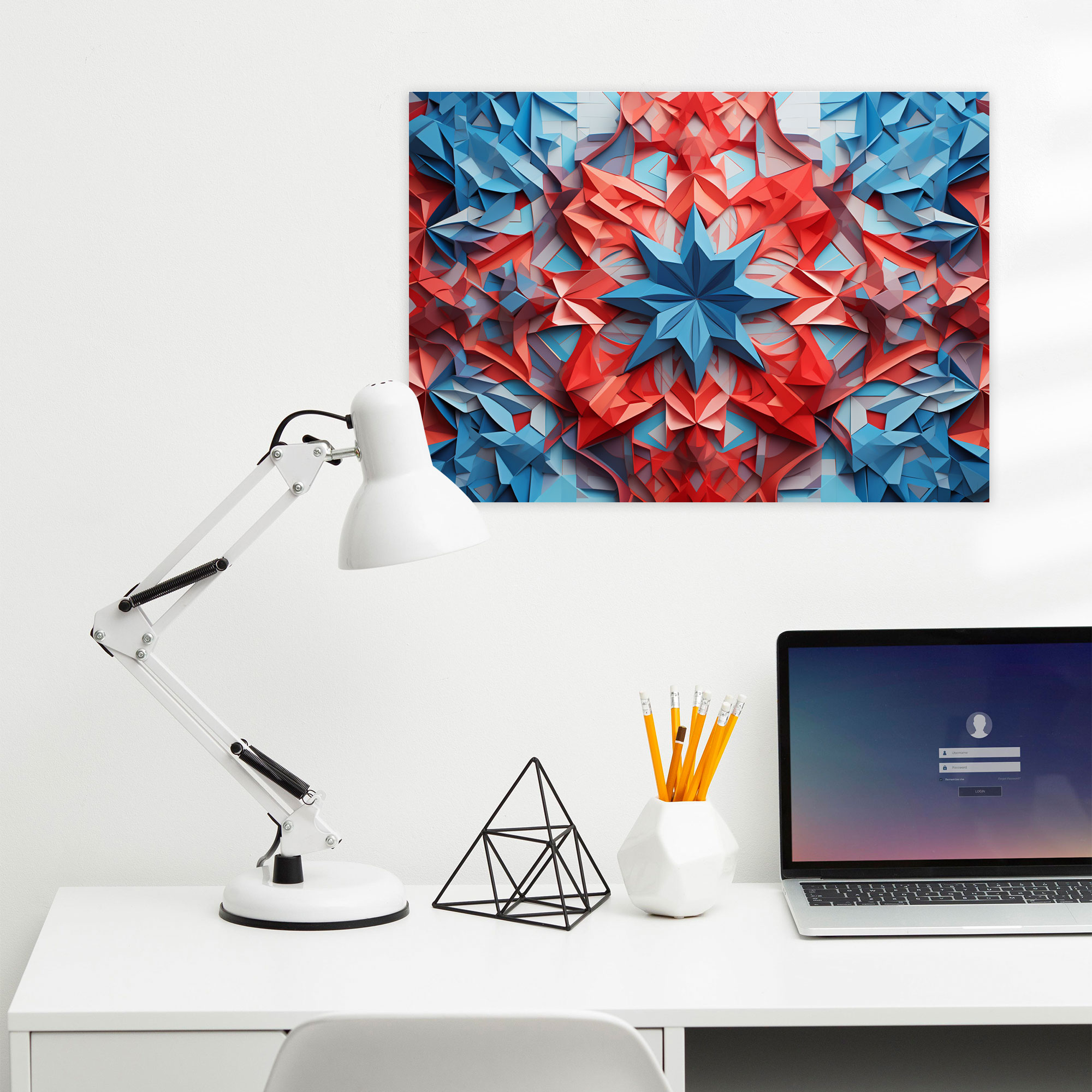 Turkish Carpet Pattern Canvas Print - Turkish Carpet, Red, Blue, Intricate