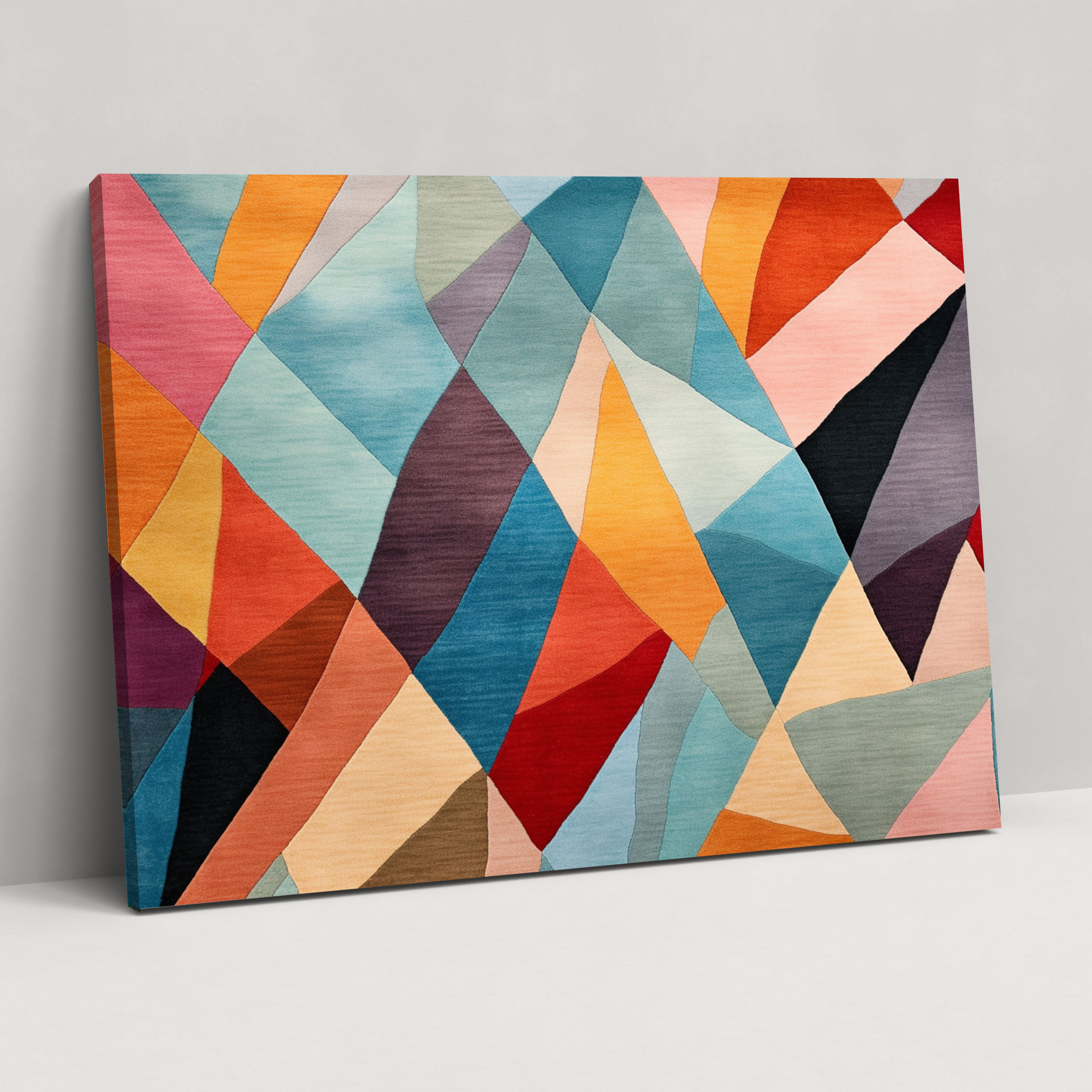 Turkish Carpet Pattern Canvas Wall Art - Turkish Carpet, Canvas, Home Decoration, Contemporary Color Palette