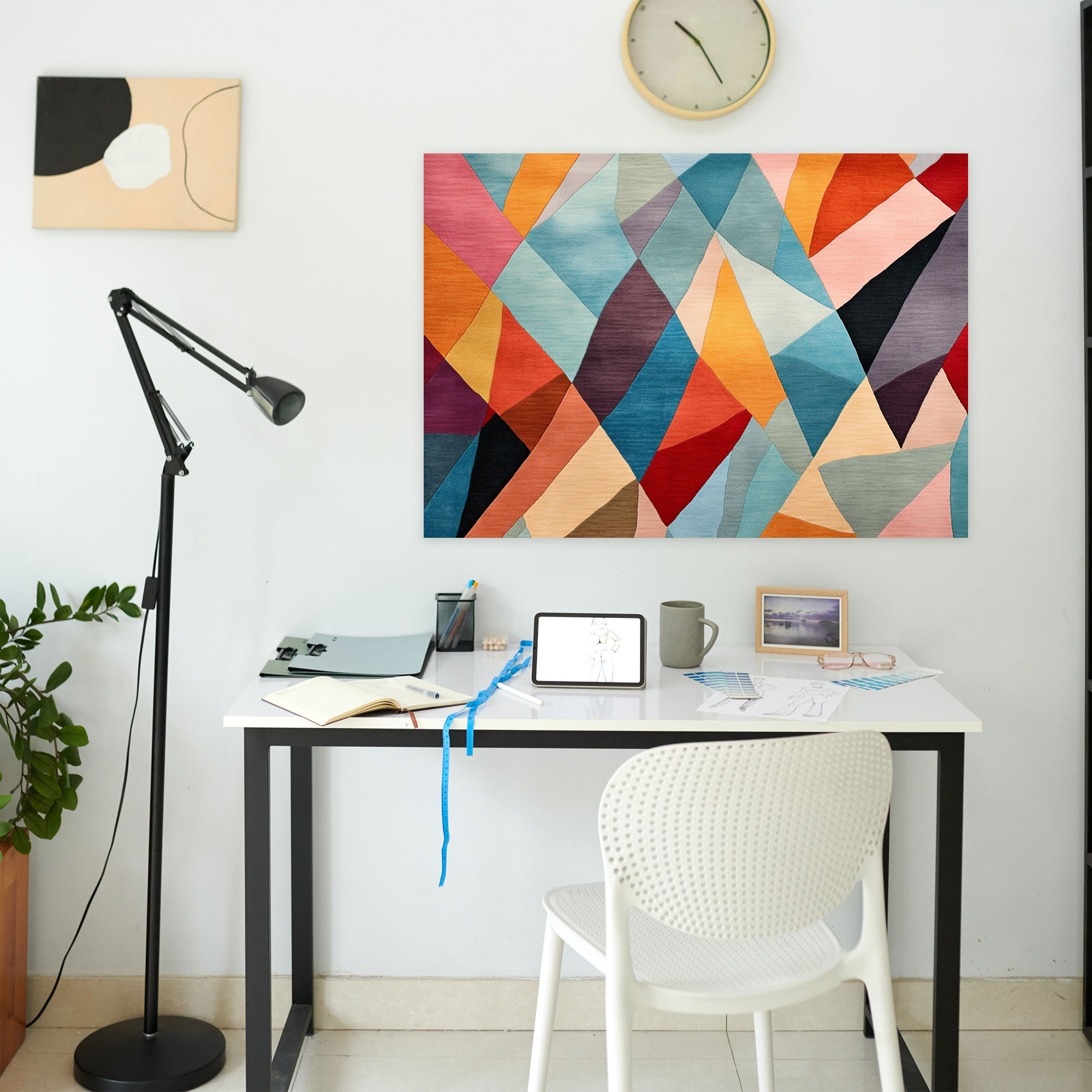 Turkish Carpet Pattern Canvas Wall Art - Turkish Carpet, Canvas, Home Decoration, Contemporary Color Palette