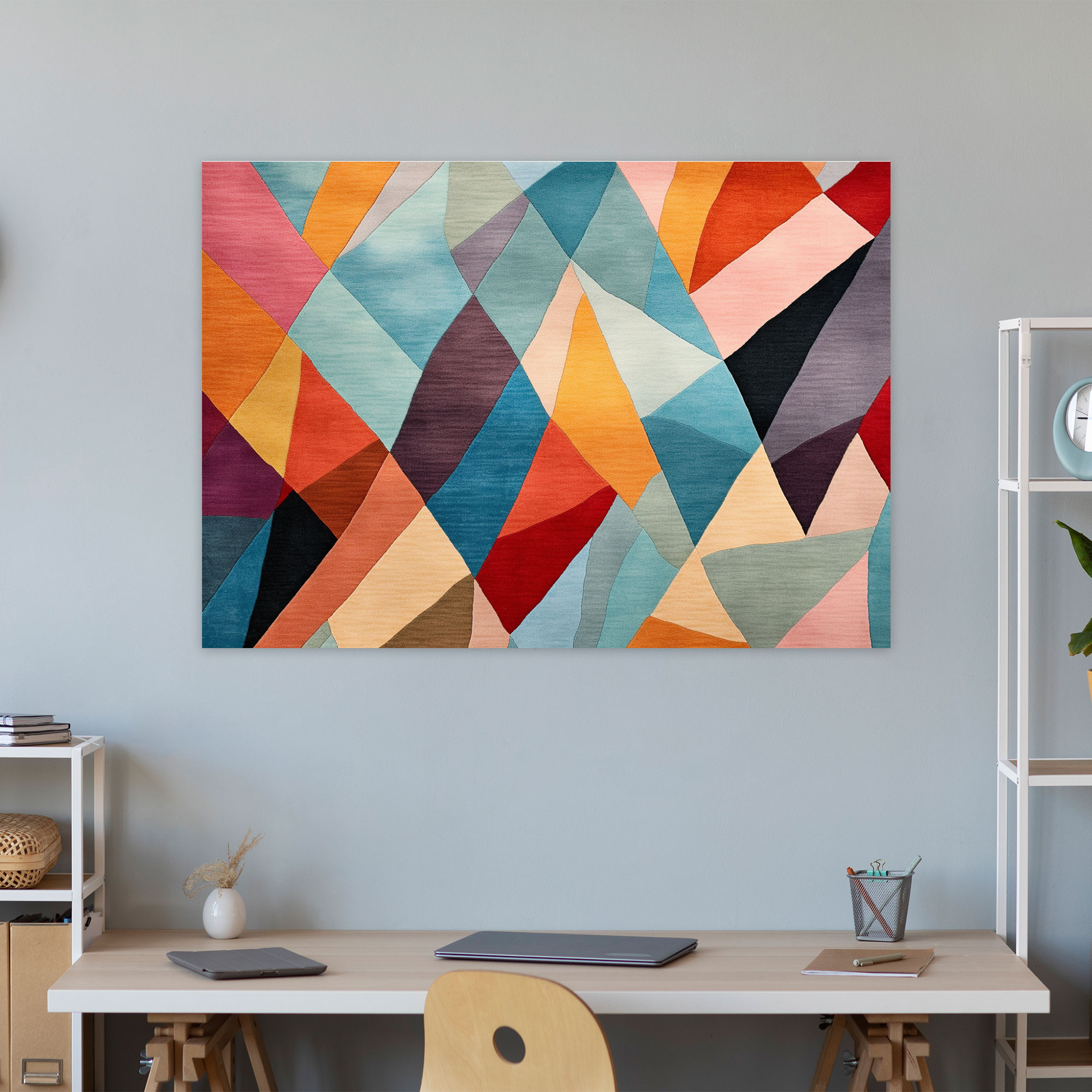 Turkish Carpet Pattern Canvas Wall Art - Turkish Carpet, Canvas, Home Decoration, Contemporary Color Palette