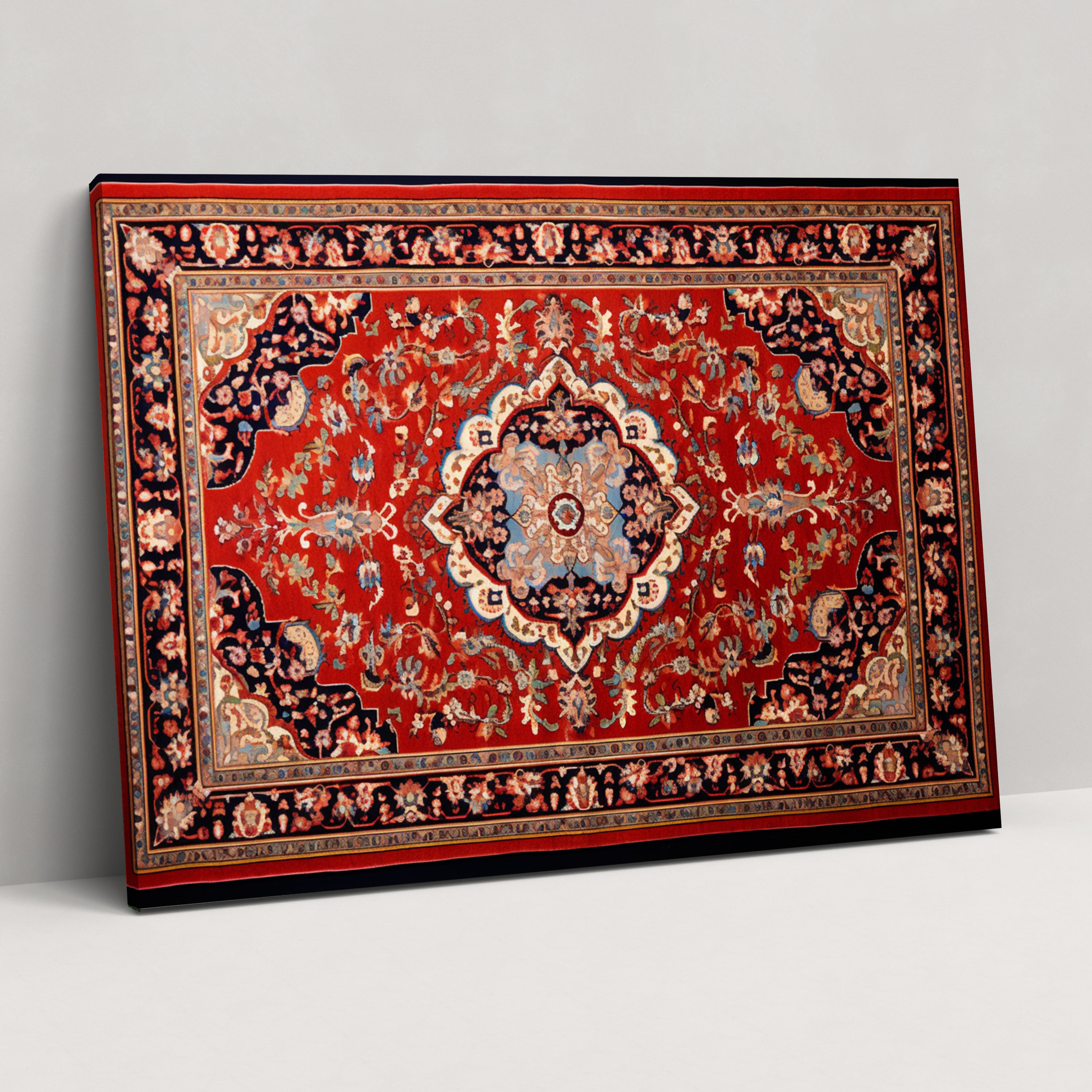 Turkish Carpet Pattern Canvas Print - Turkish Carpet, Floral Motifs, Wall Art, Canvas Print