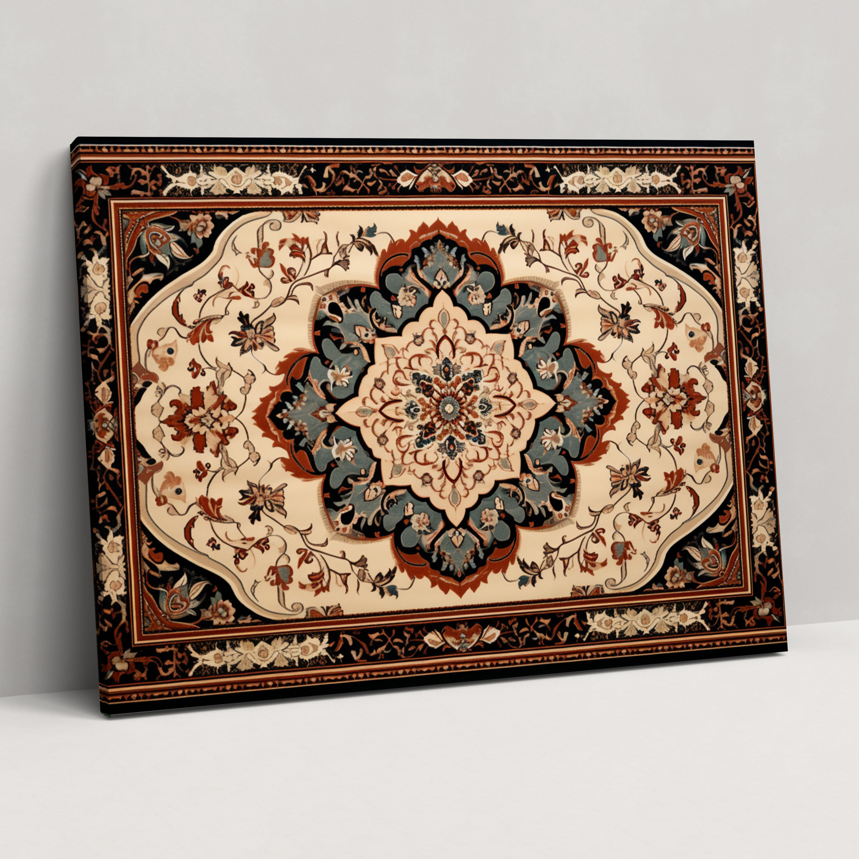 Turkish Carpet Pattern Wall Art - Turkish Carpet, Detailed Motifs, Wall Art, Home Decoration