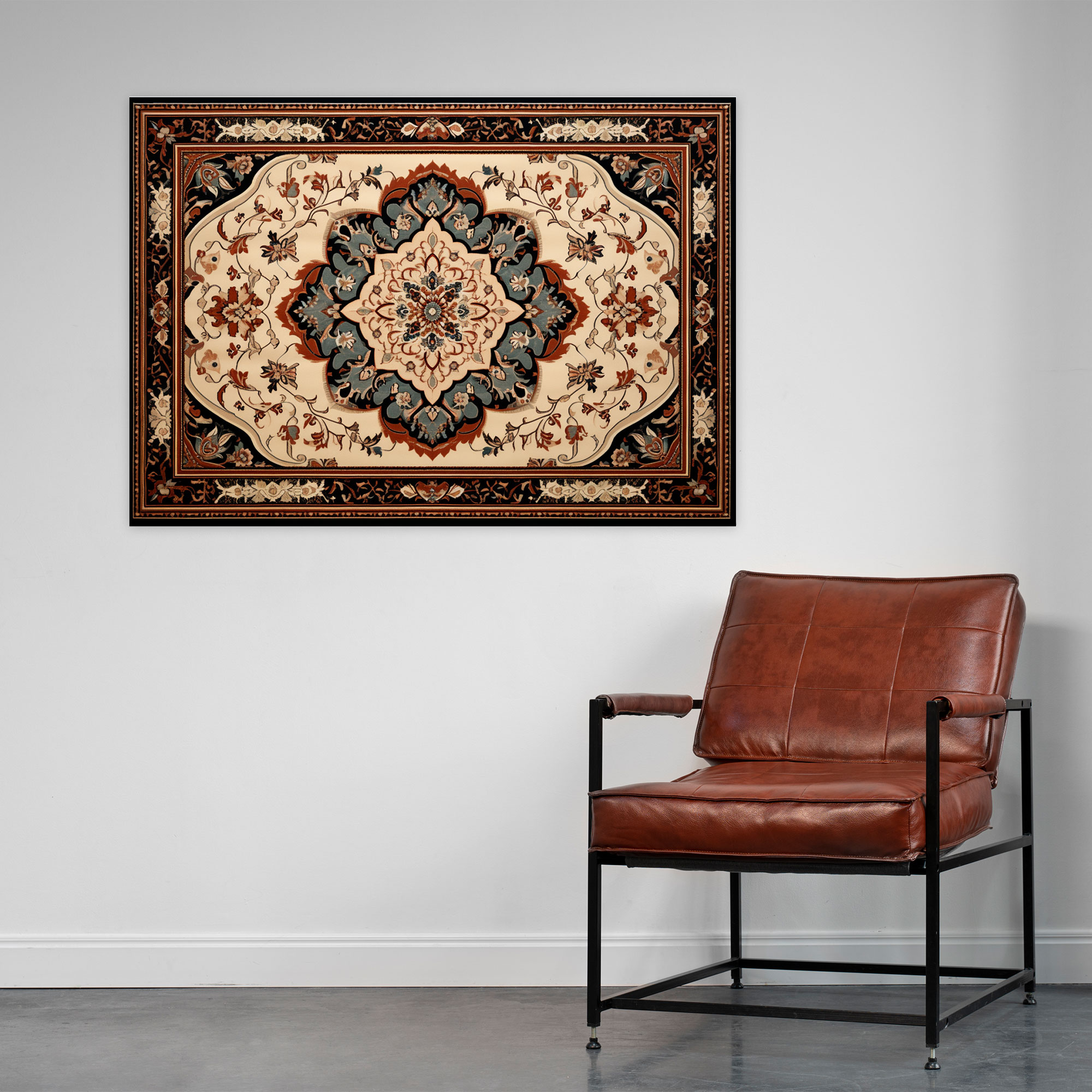 Turkish Carpet Pattern Wall Art - Turkish Carpet, Detailed Motifs, Wall Art, Home Decoration