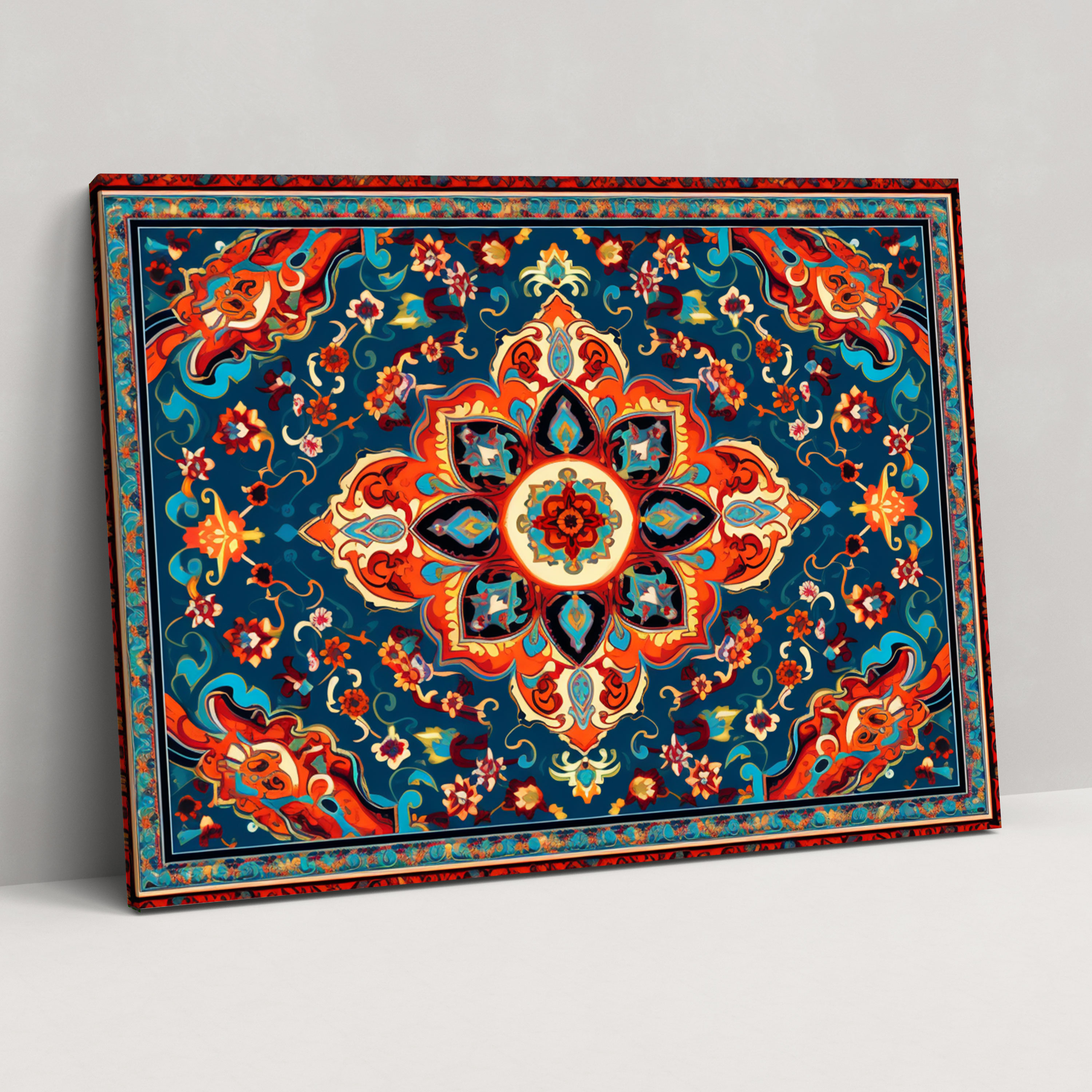 Turkish Carpet Pattern Canvas Wall Art - Turkish Carpet, Elegance, Canvas Print, Turkish Carpet Pattern