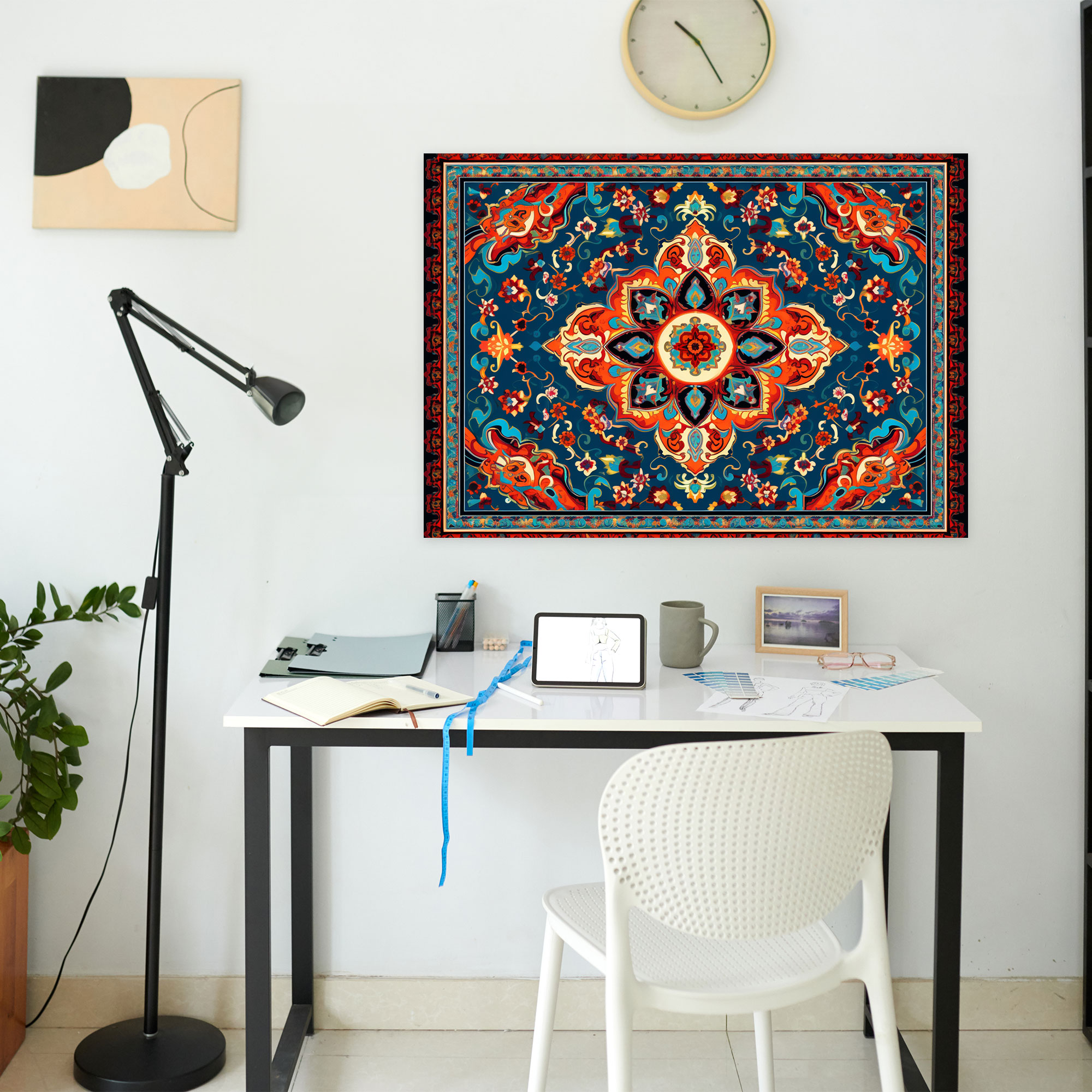 Turkish Carpet Pattern Canvas Wall Art - Turkish Carpet, Elegance, Canvas Print, Turkish Carpet Pattern