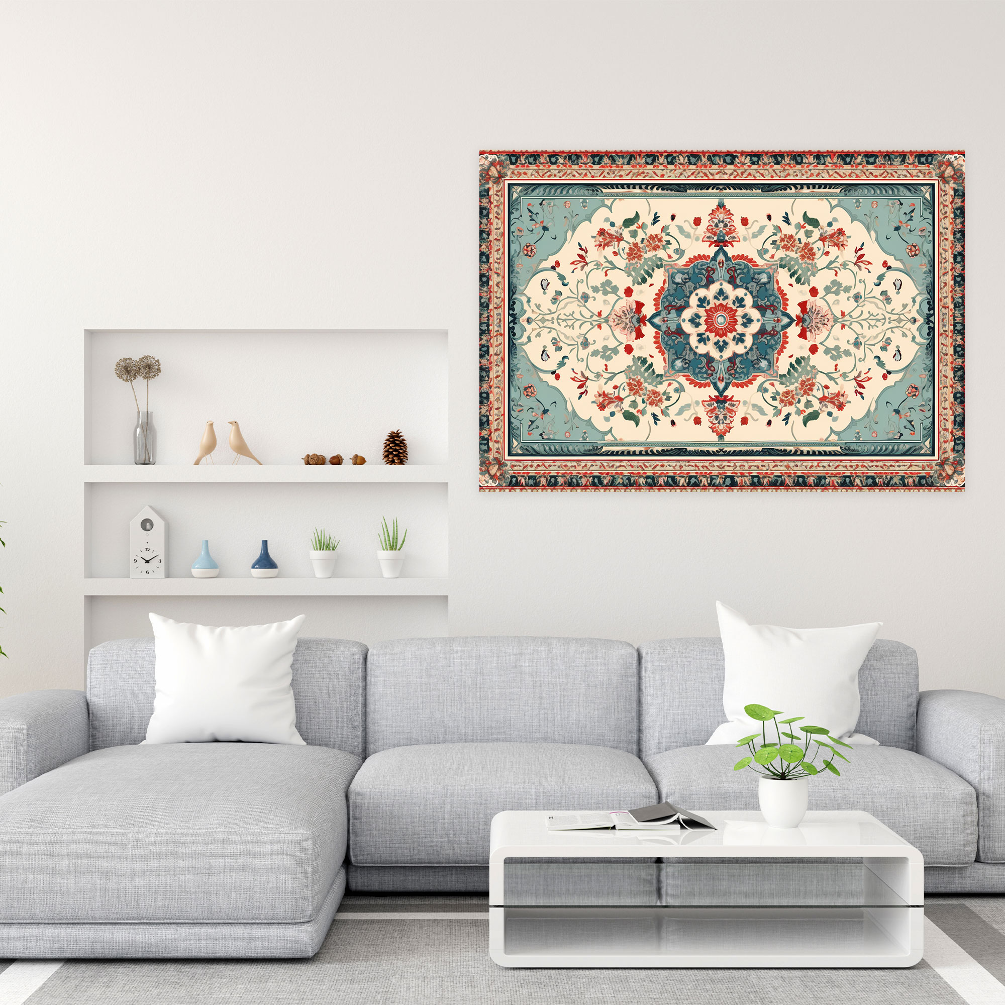 Timeless Turkish Carpet Pattern Canvas Print - Turkish Carpet, Canvas Print, Intricate Details, Turkish Carpet Pattern