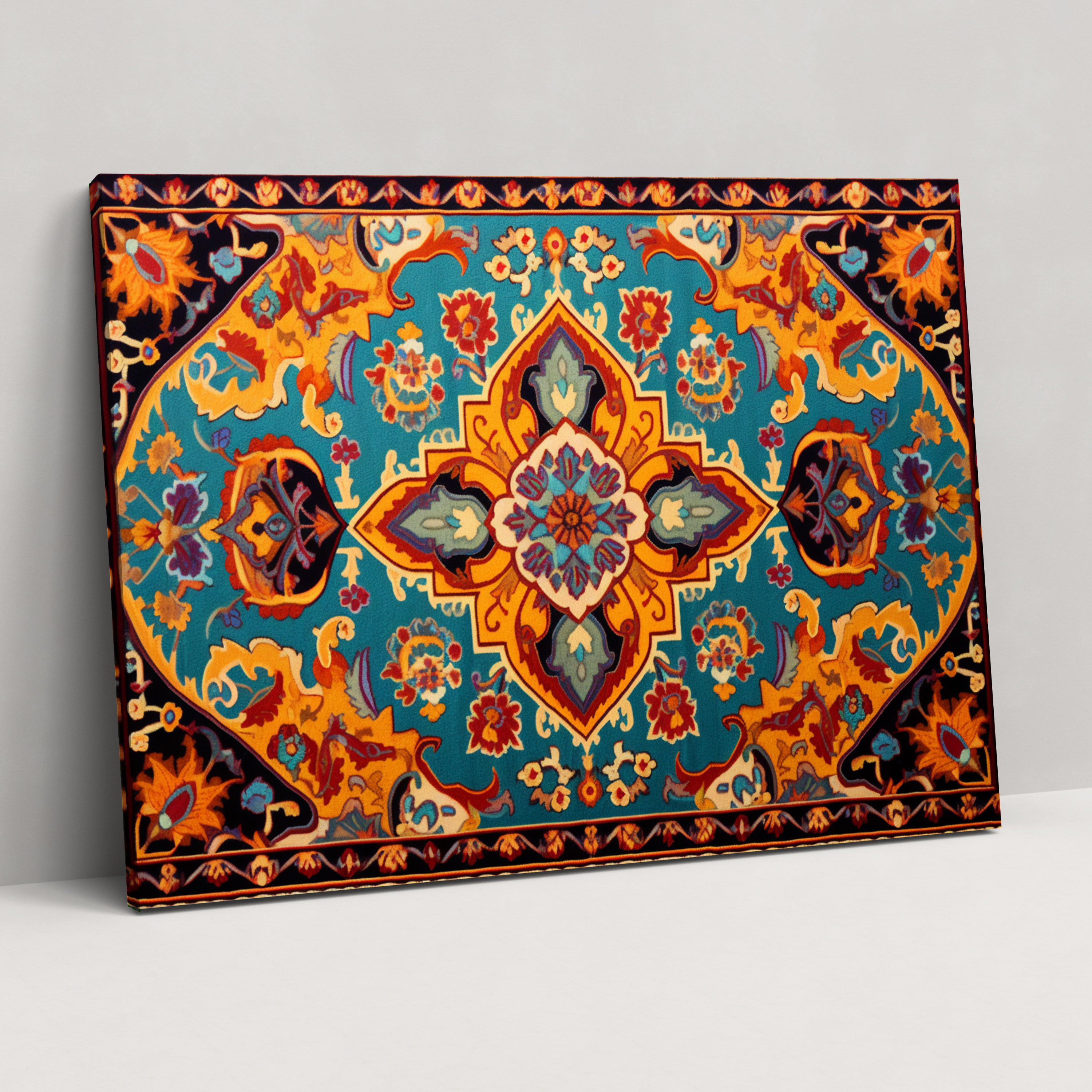 Turkish Carpet Pattern Canvas Print - Turkish Carpet, Canvas Print, Rich Colors, Wall Art
