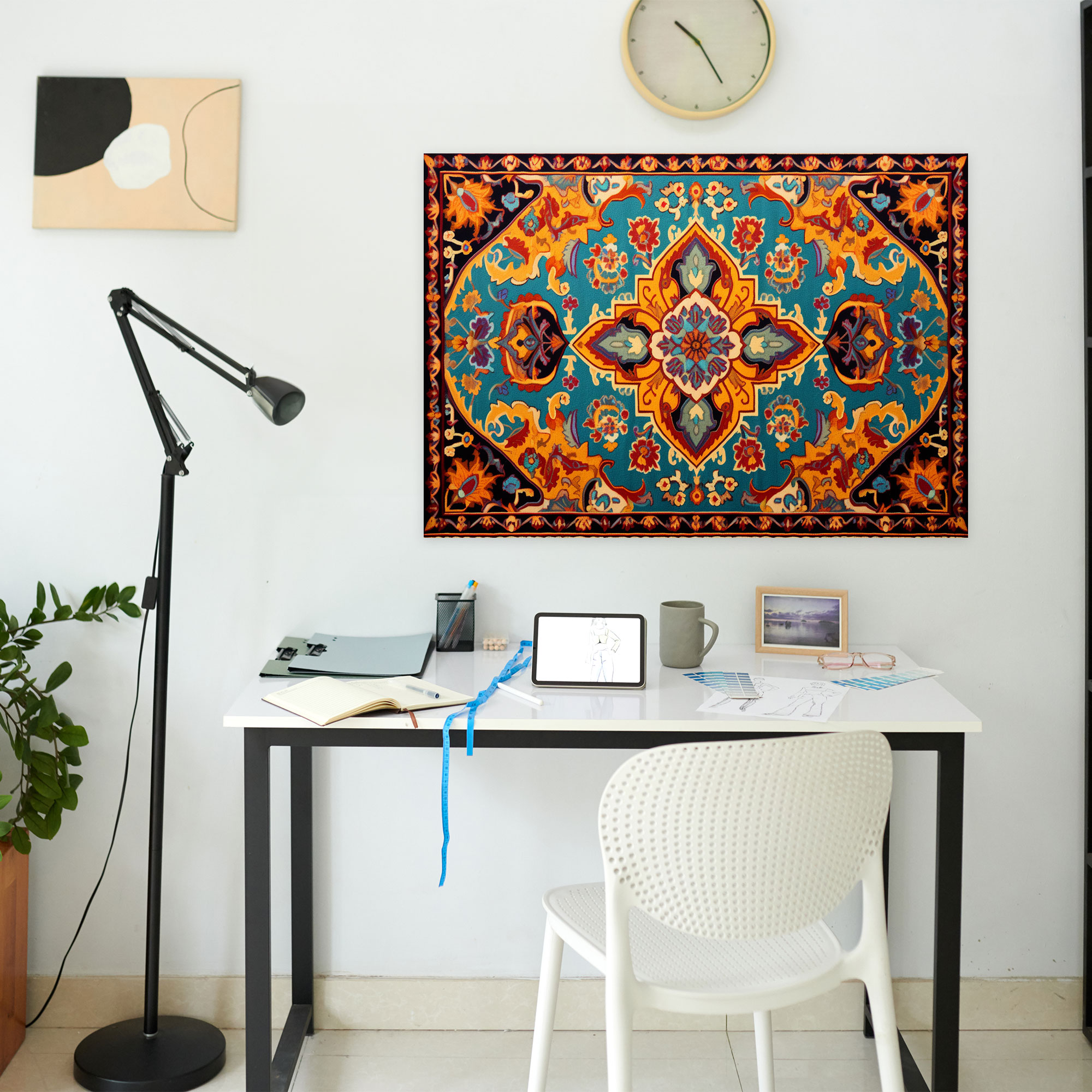 Turkish Carpet Pattern Canvas Print - Turkish Carpet, Canvas Print, Rich Colors, Wall Art