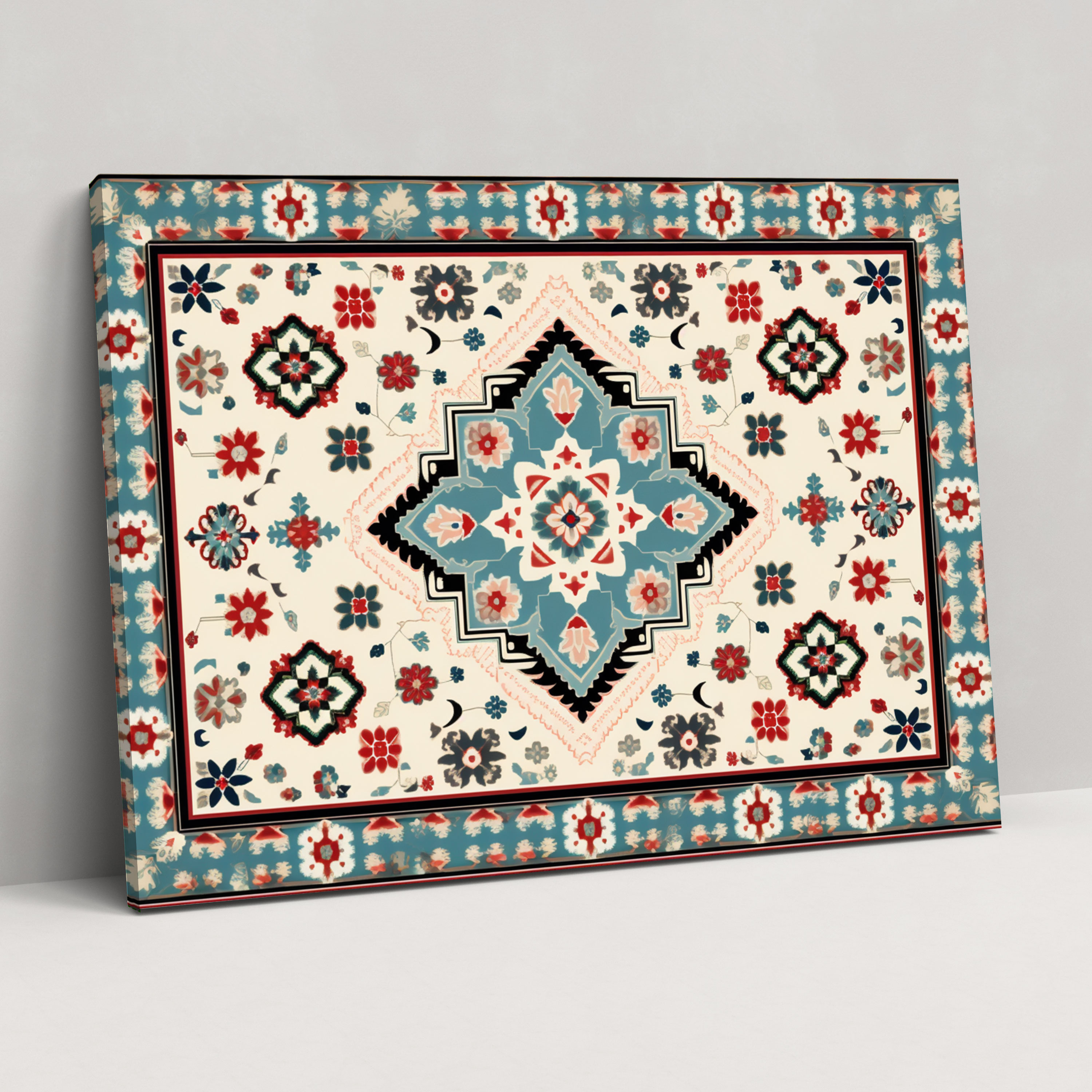 Turkish Carpet Pattern Modern Wall Decoration - Turkish Carpet, Contemporary Design, Canvas Wall Art, Canvas