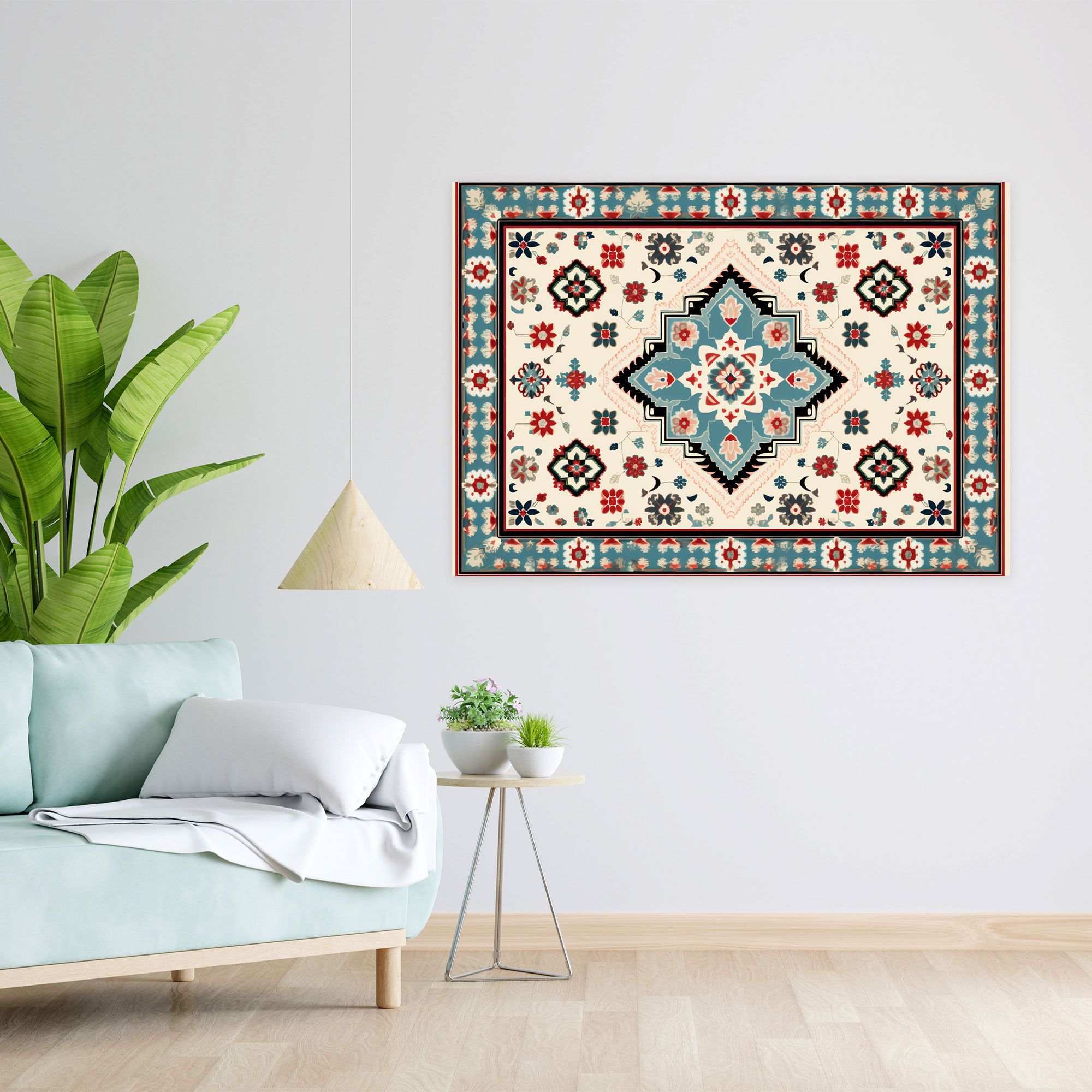Turkish Carpet Pattern Modern Wall Decoration - Turkish Carpet, Contemporary Design, Canvas Wall Art, Canvas