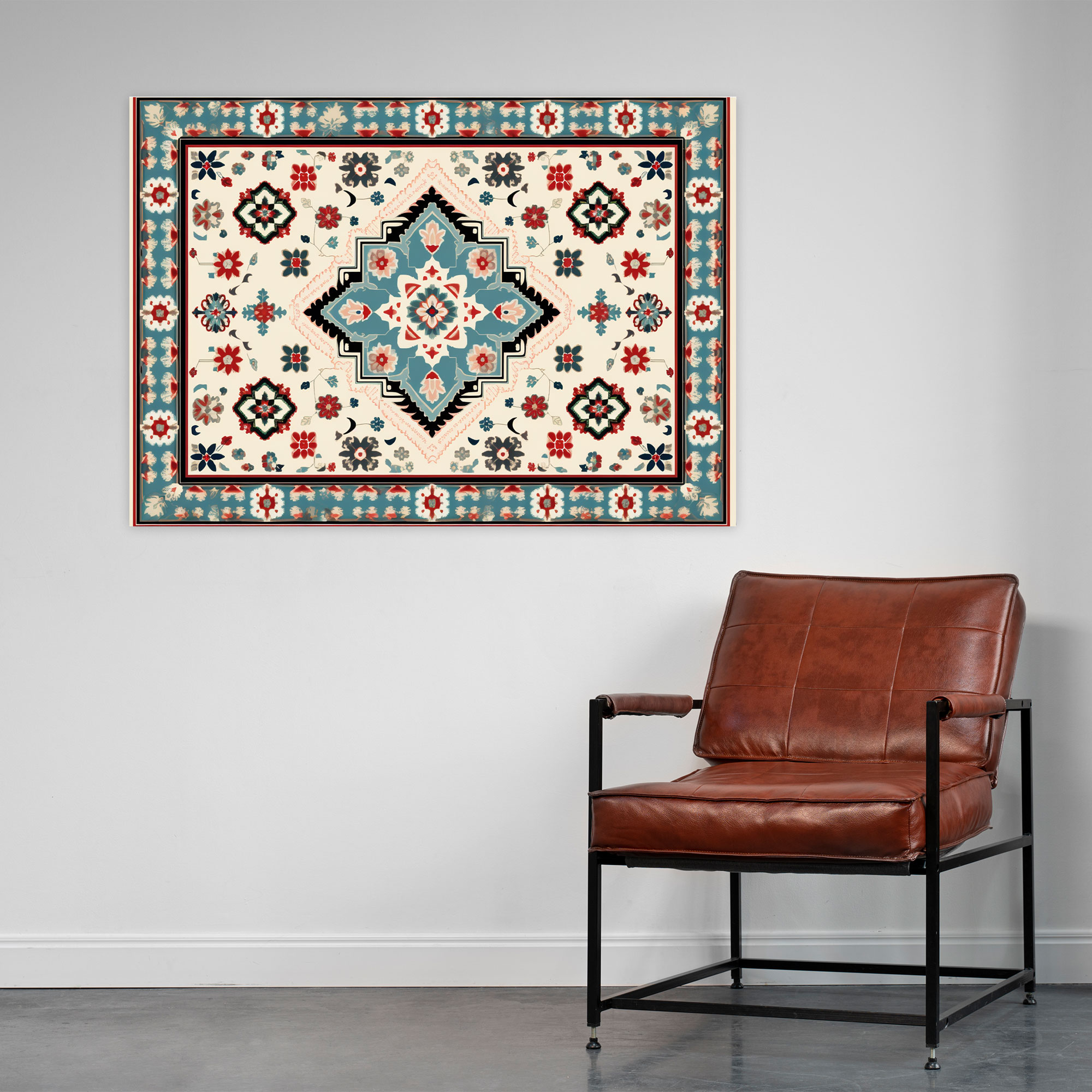 Turkish Carpet Pattern Modern Wall Decoration - Turkish Carpet, Contemporary Design, Canvas Wall Art, Canvas