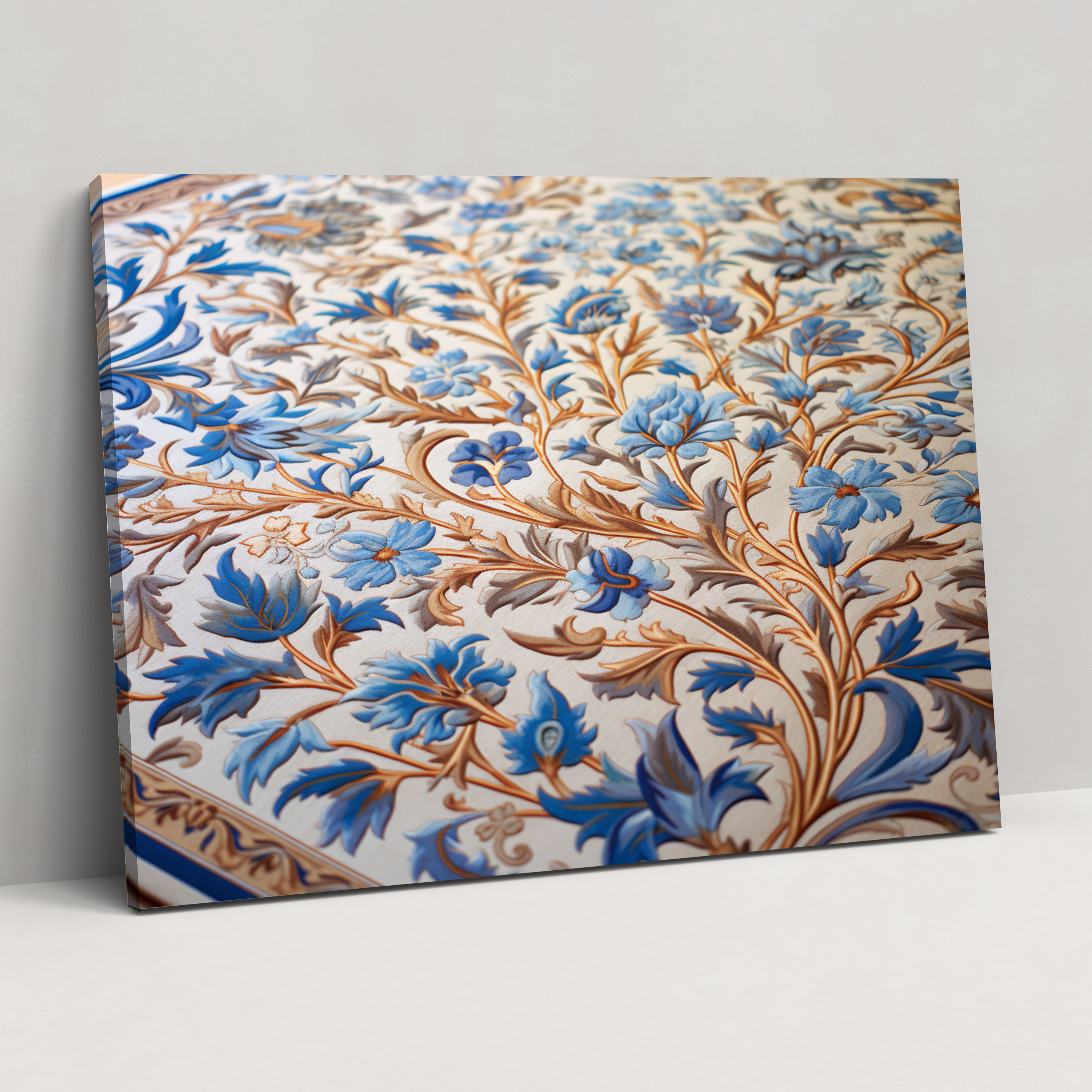 Turkish Carpet Pattern Canvas Wall Art - Turkish Carpet, Canvas Wall Art, Gentle Colors, Canvas Print