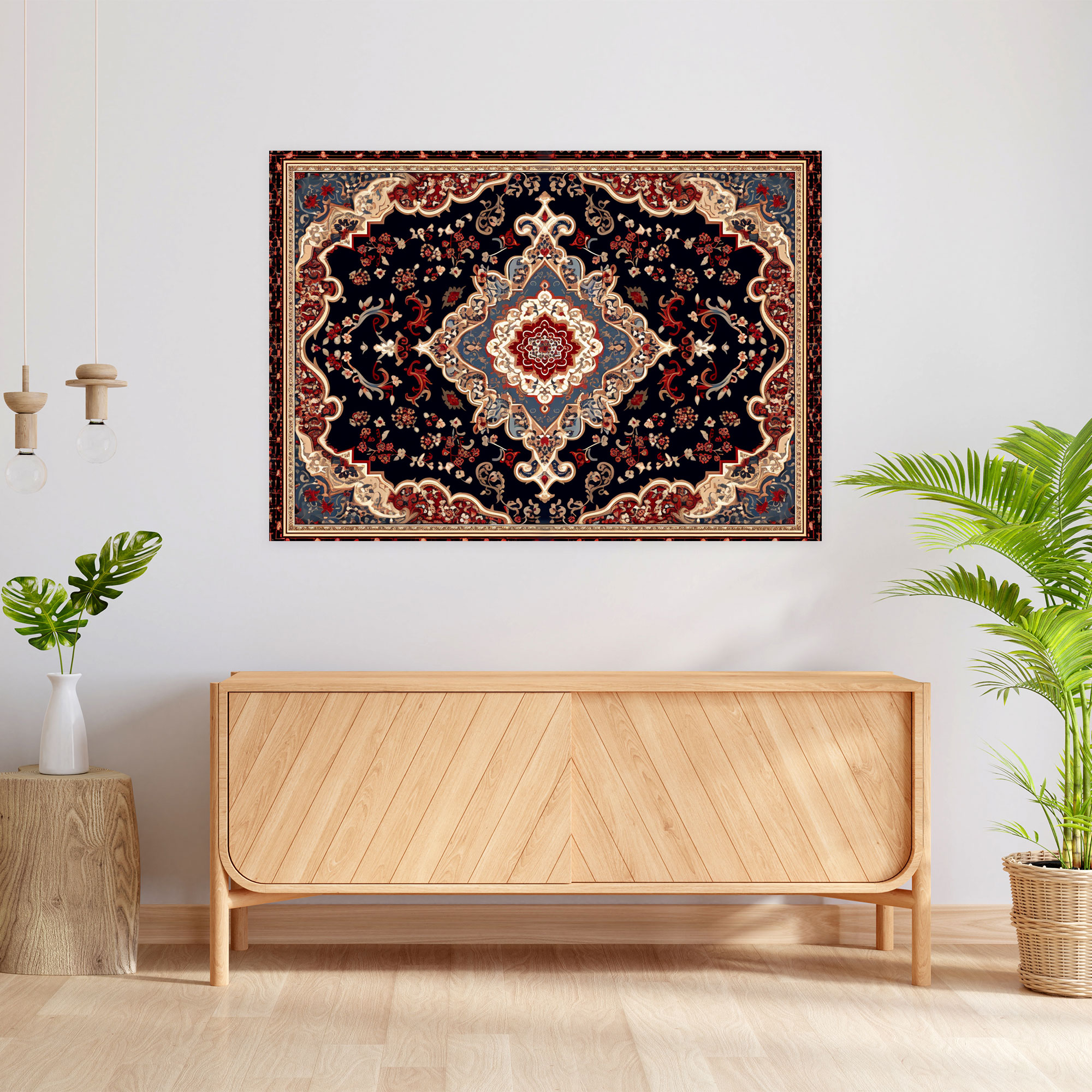 Turkish Carpet Pattern Majestic Wall Art - Turkish Carpet, Canvas Wall Art, Canvas Print, Home Decoration