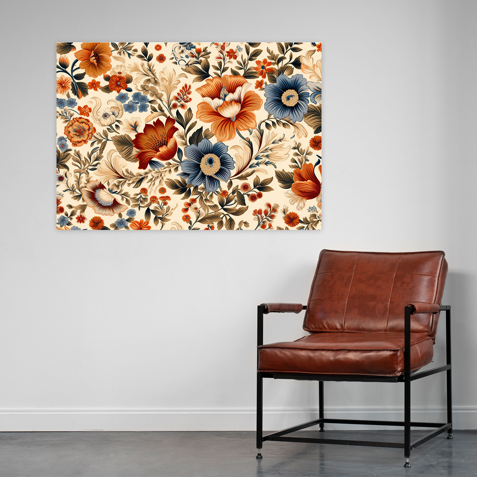 Turkish Carpet Pattern Nature-Inspired Wall Decoration - Turkish Carpet, Earthy Tones, Turkish Carpet Pattern, Nature-Inspired Wall Decoration