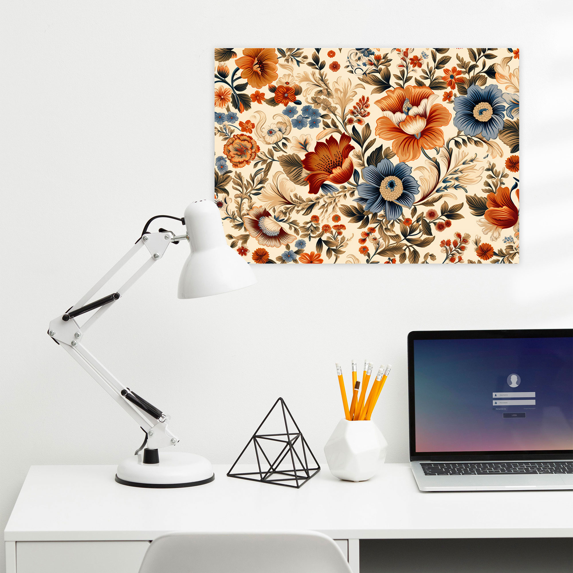 Turkish Carpet Pattern Nature-Inspired Wall Decoration - Turkish Carpet, Earthy Tones, Turkish Carpet Pattern, Nature-Inspired Wall Decoration