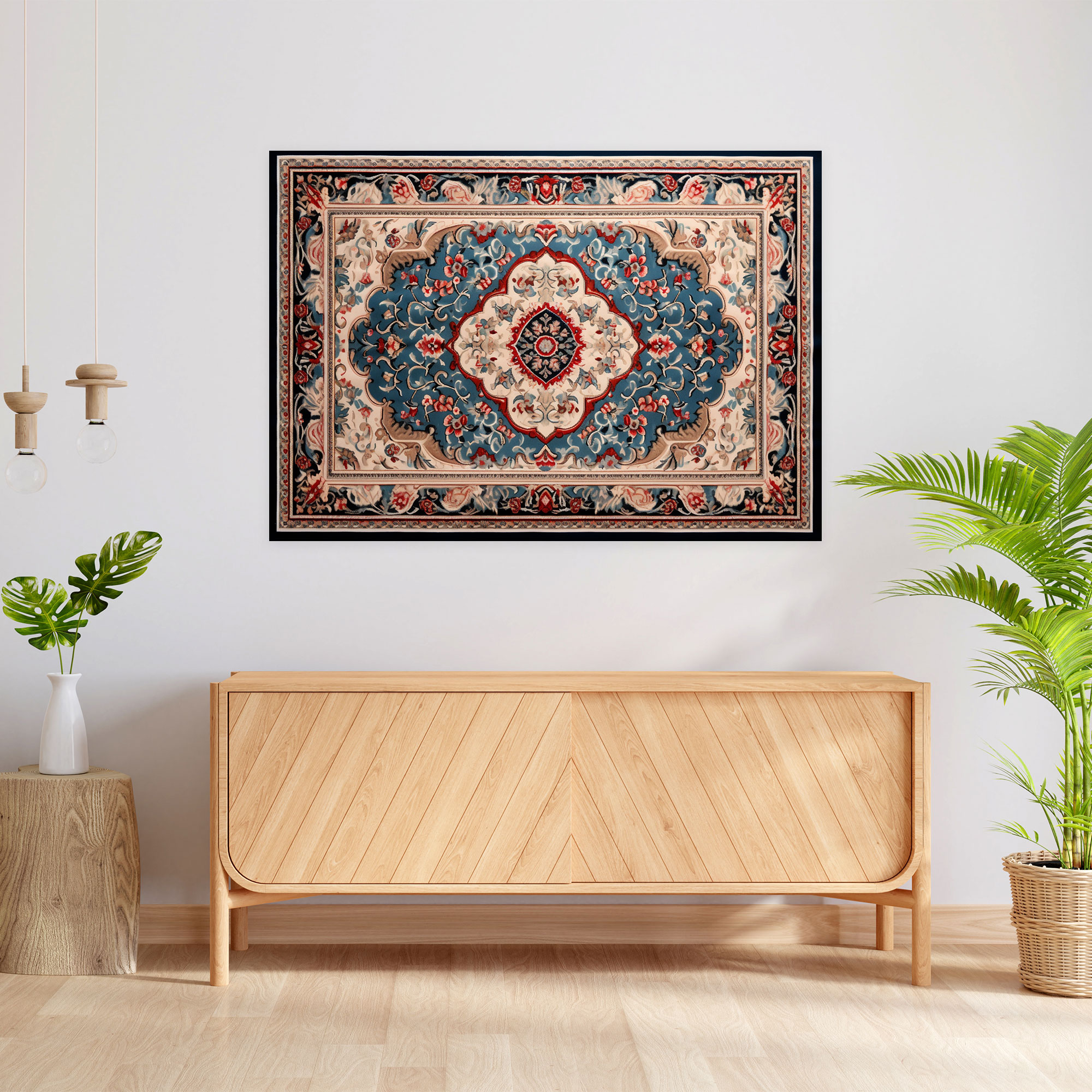 Turkish Carpet Pattern Sophisticated Wall Art - Turkish Carpet, Canvas Wall Art, Intricate Designs, Home Decoration