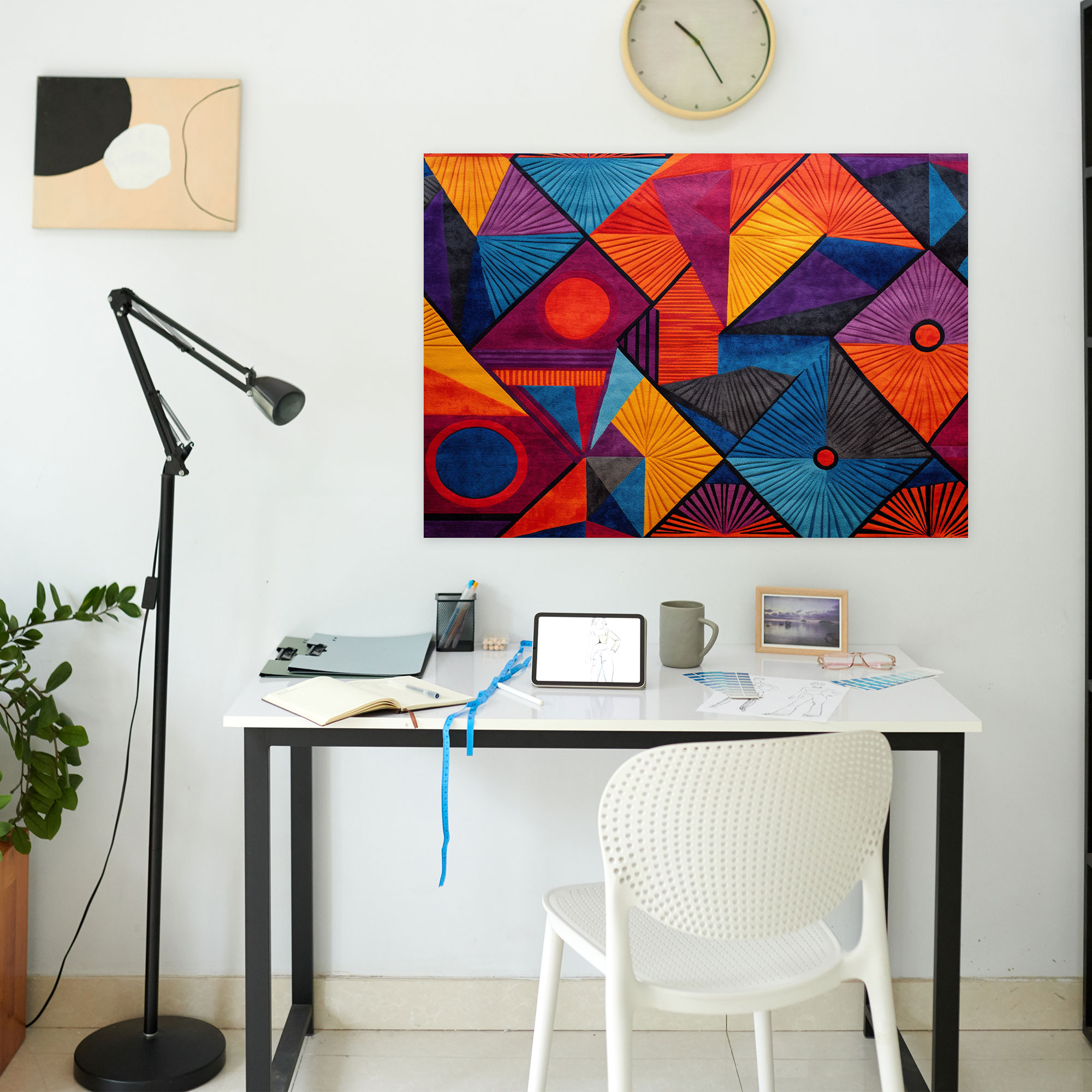Contemporary Turkish Carpet Pattern Canvas Print - Turkish Carpet, Wall Art, Contemporary Design, Wall Decoration