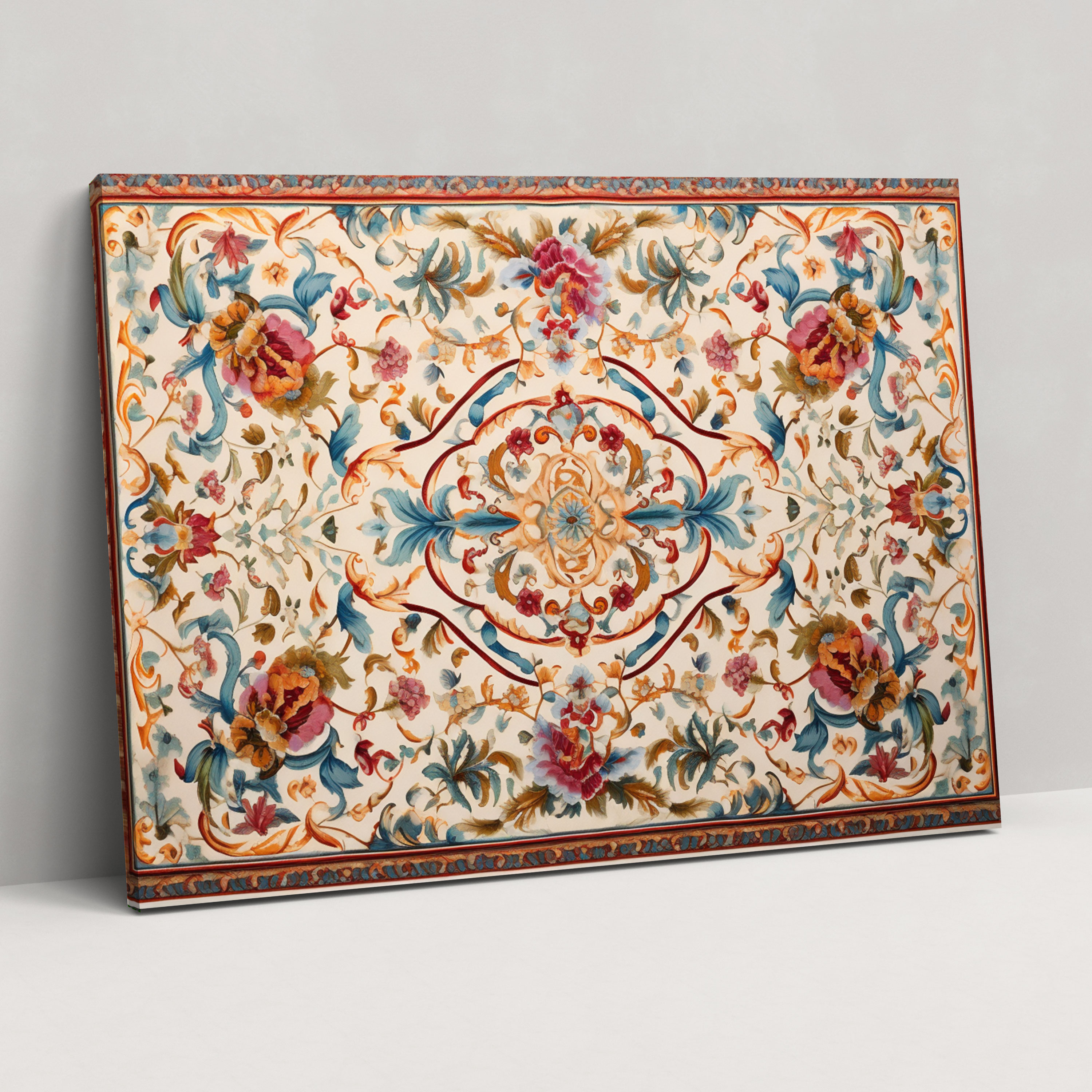 Timeless Turkish Carpet Pattern Wall Art - Turkish Carpet, Canvas Print, Canvas Wall Art, Timeless Design