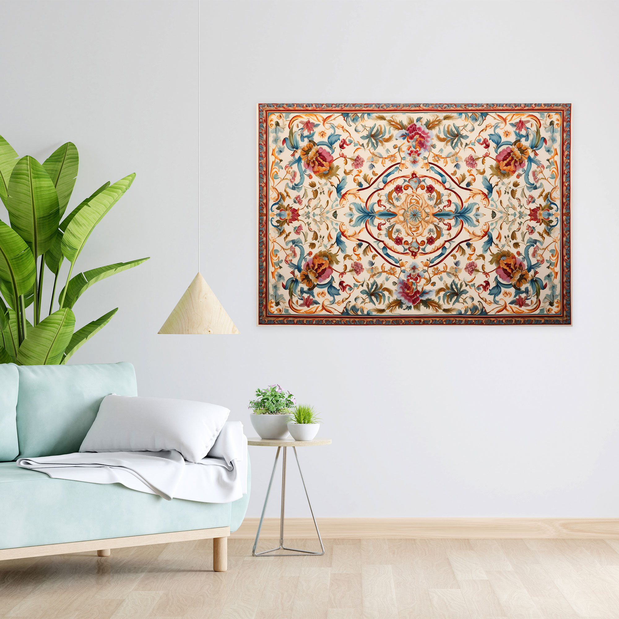 Timeless Turkish Carpet Pattern Wall Art - Turkish Carpet, Canvas Print, Canvas Wall Art, Timeless Design