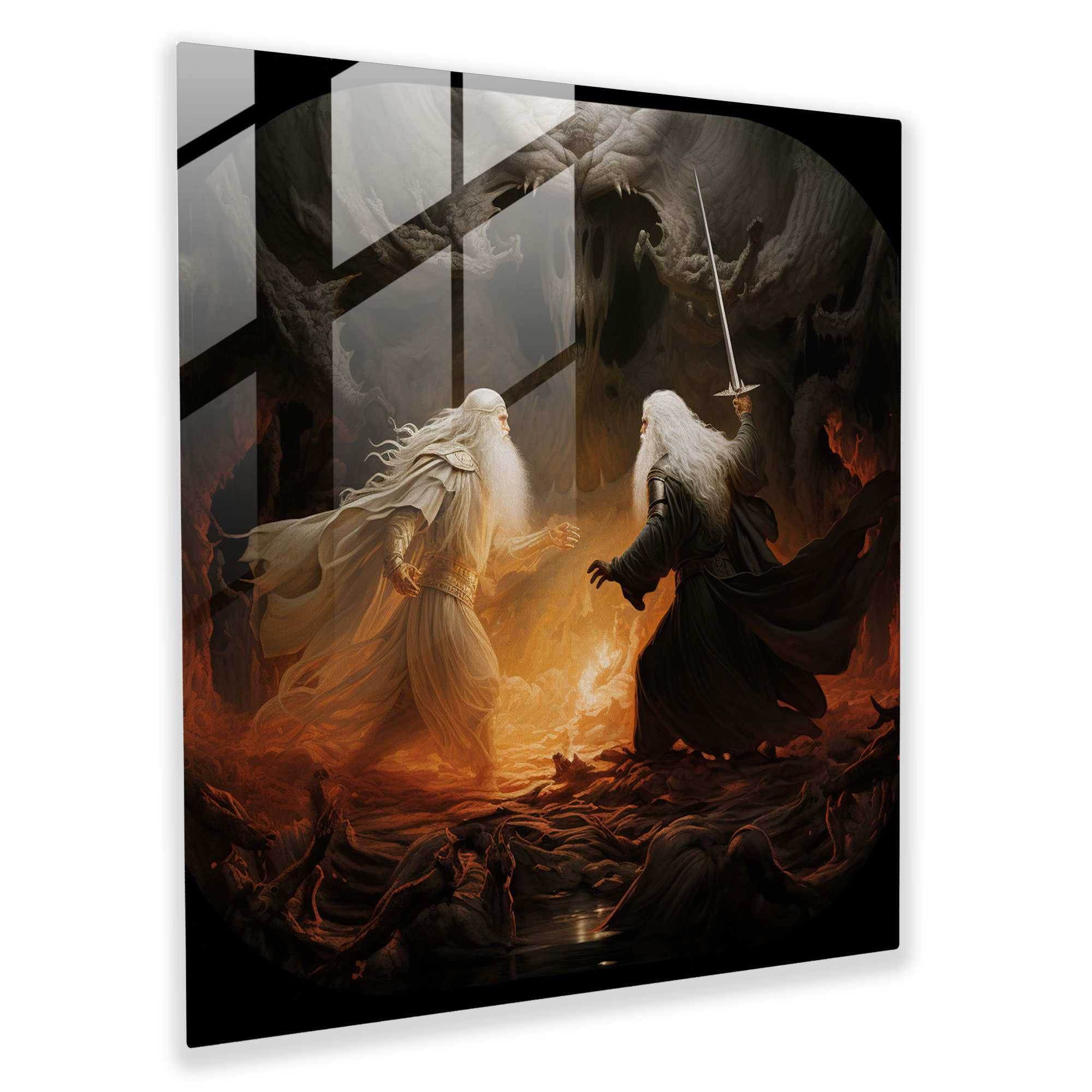 The Lord Of The Rings Glass Print - The Lord Of The Rings, Glass Print, Balrog, Gandalf