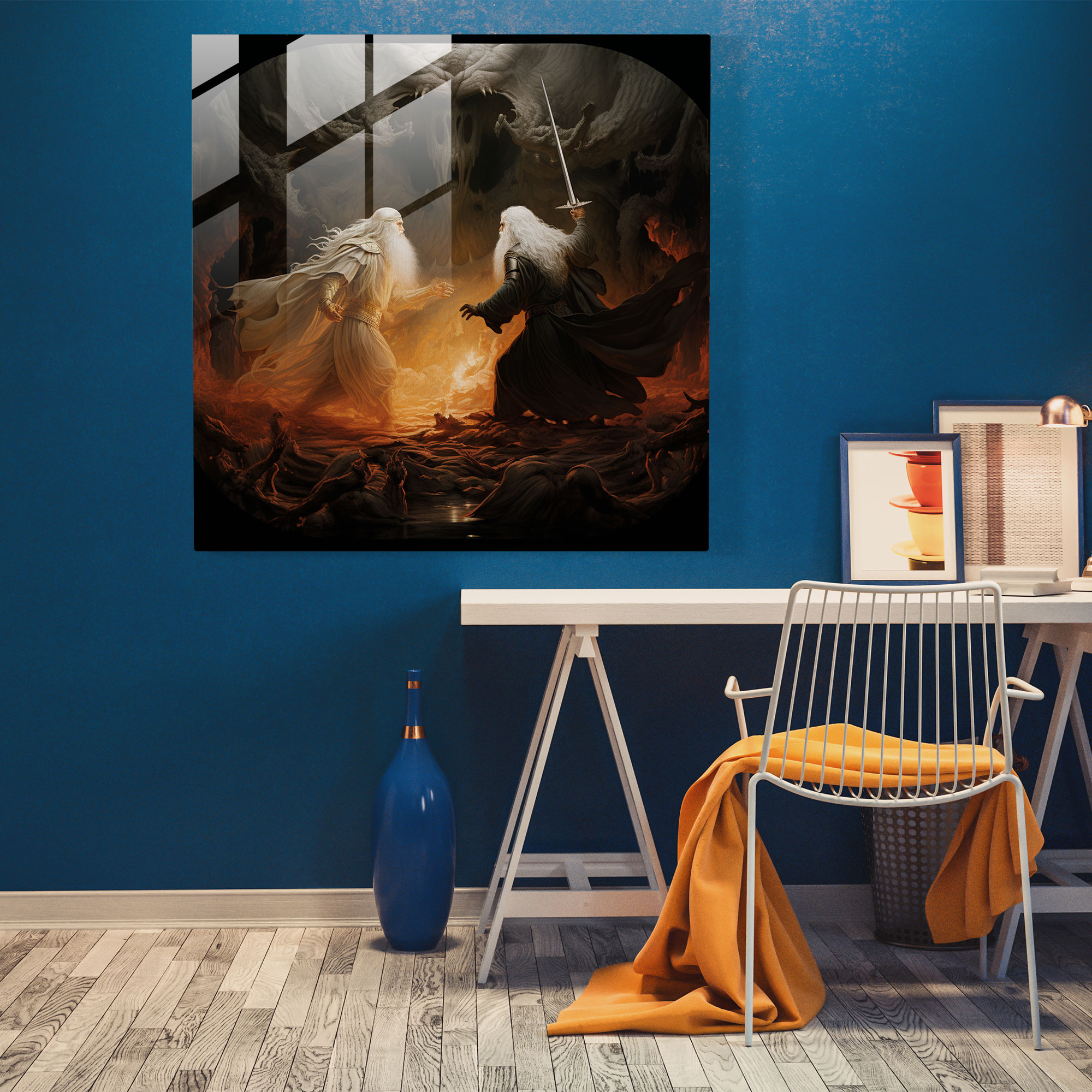 The Lord Of The Rings Glass Print - The Lord Of The Rings, Glass Print, Balrog, Gandalf