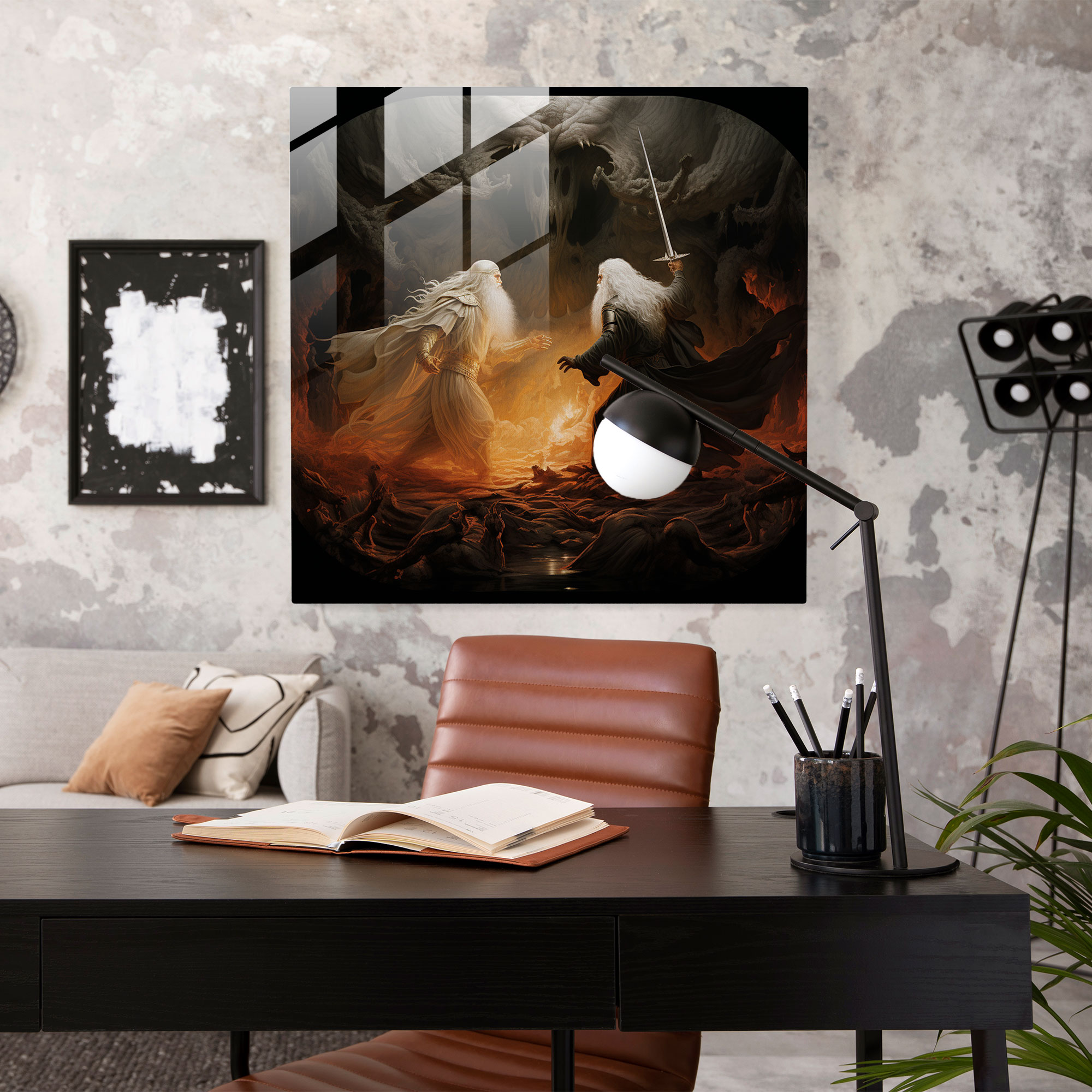 The Lord Of The Rings Glass Print - The Lord Of The Rings, Glass Print, Balrog, Gandalf
