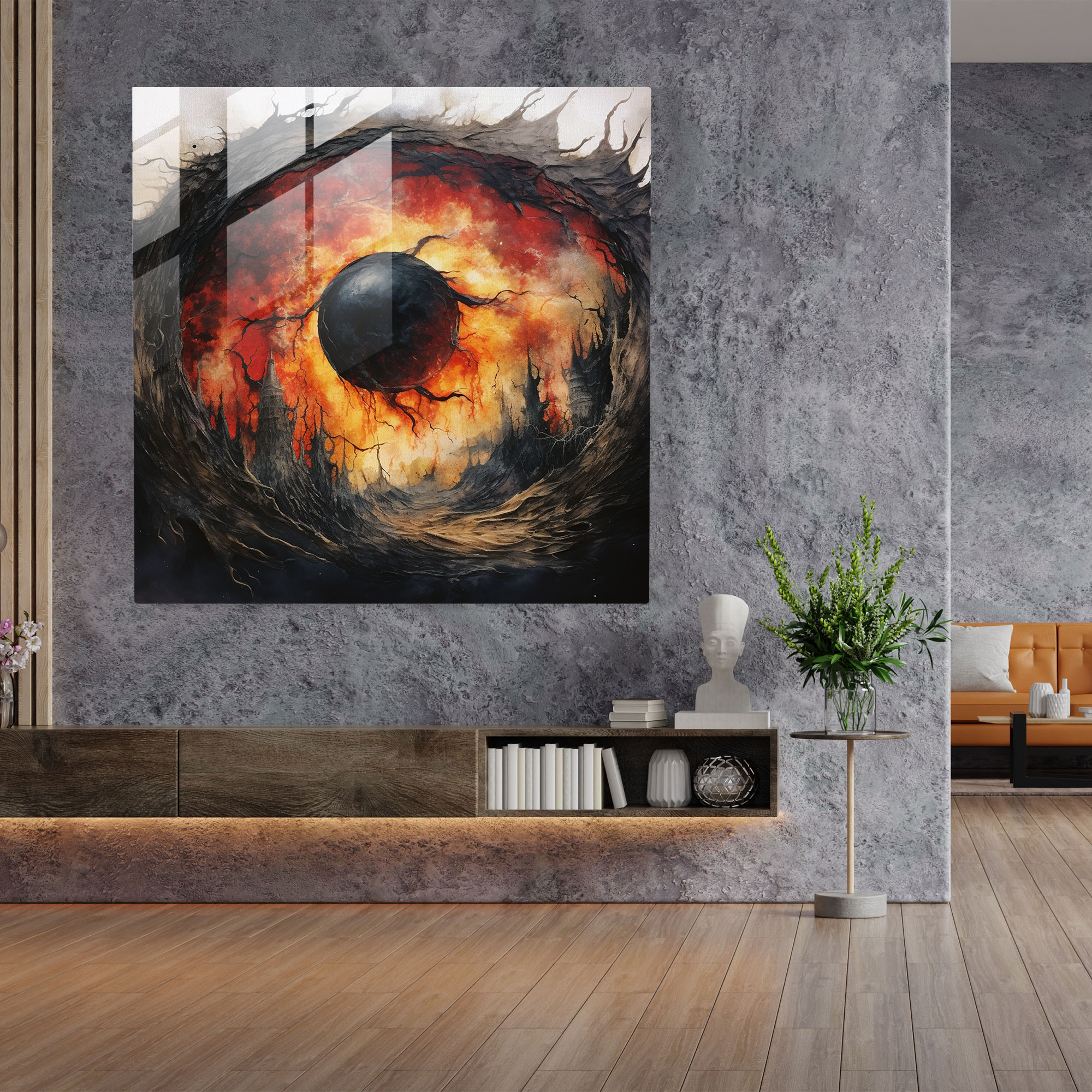 The Eye Of Sauron Glass Print - The Lord Of The Rings, Sauron, Lord Of The Rings, Glass Art