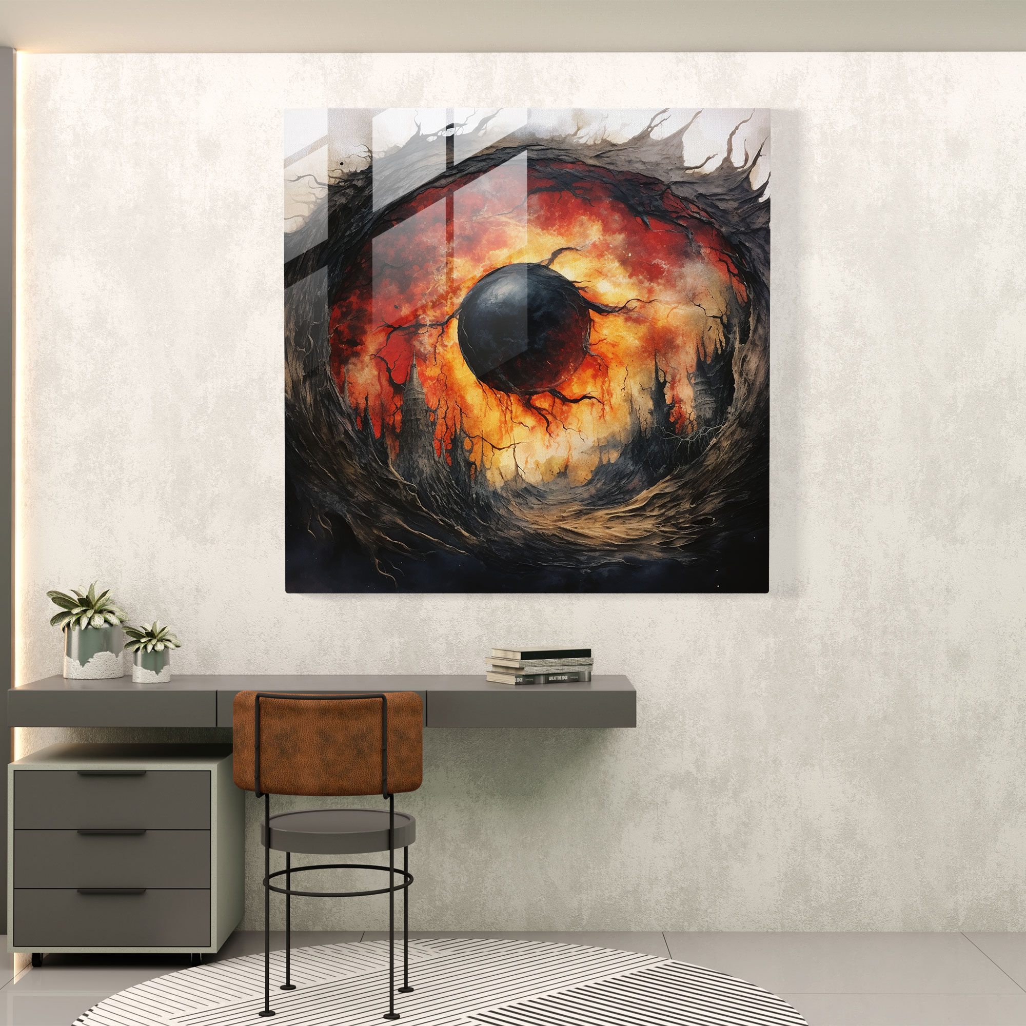The Eye Of Sauron Glass Print - The Lord Of The Rings, Sauron, Lord Of The Rings, Glass Art