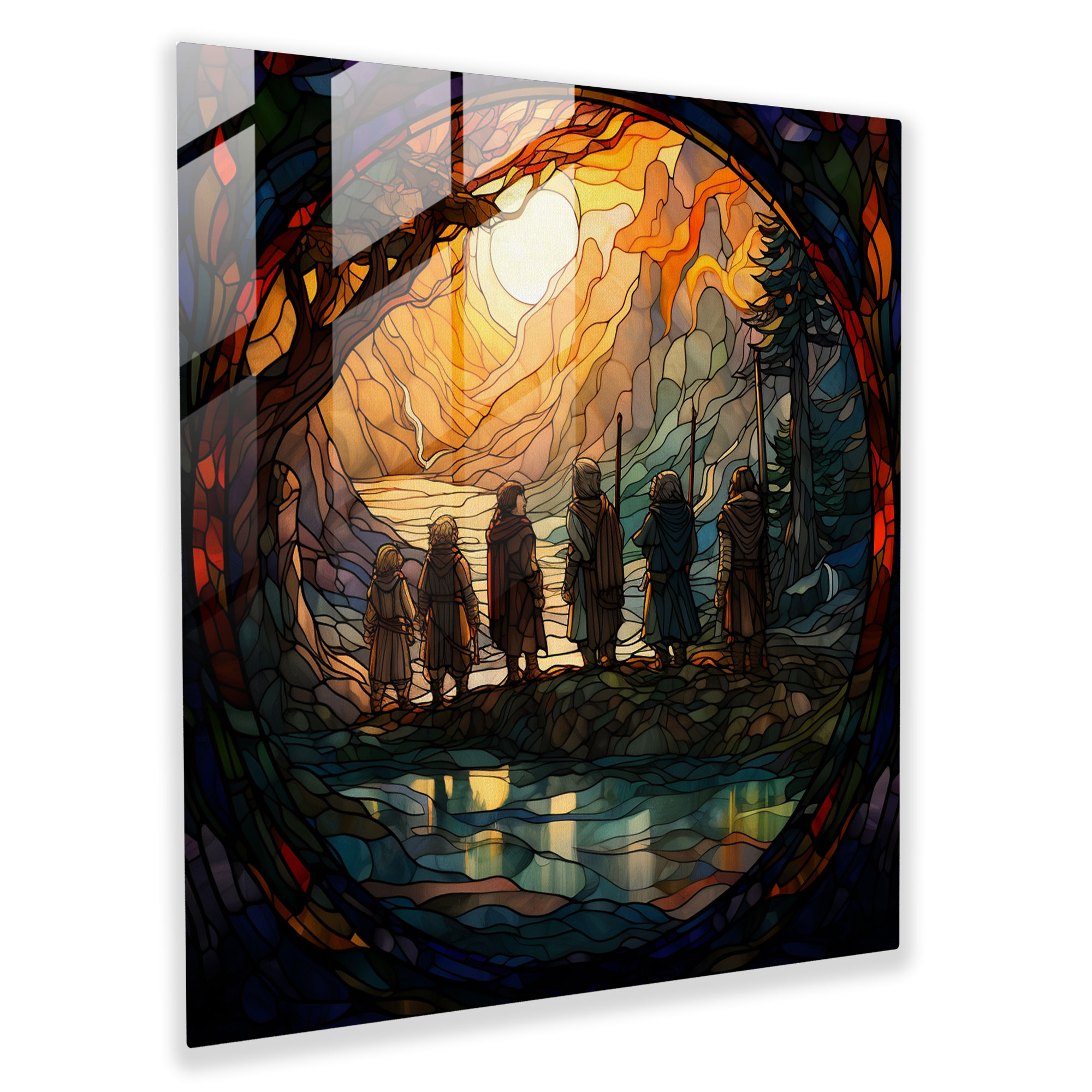 Fellowship Of The Ring Glass Print - The Lord Of The Rings, Home Decoration, Wall Decoration, Glass Art