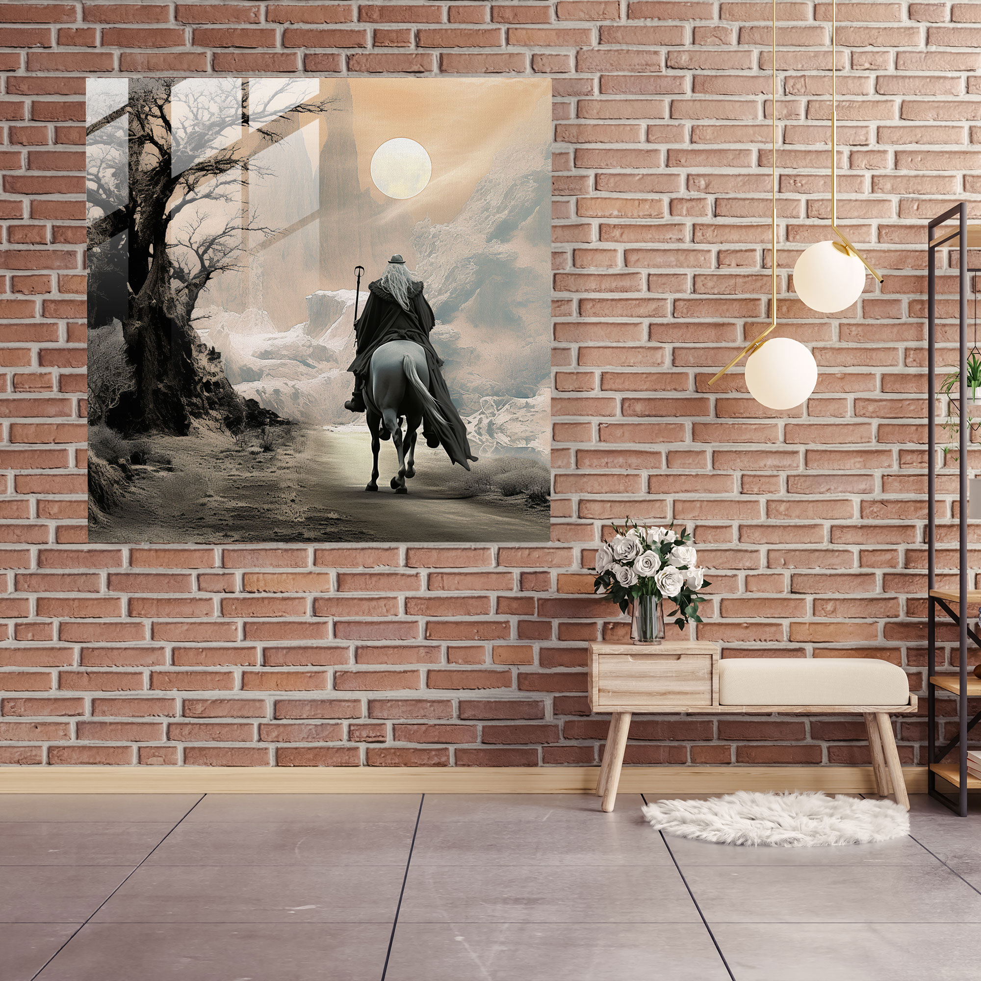 Gandalf's Journey Glass Print - The Lord Of The Rings, Wall Decoration, Glass Wall Art, Lord Of The Rings