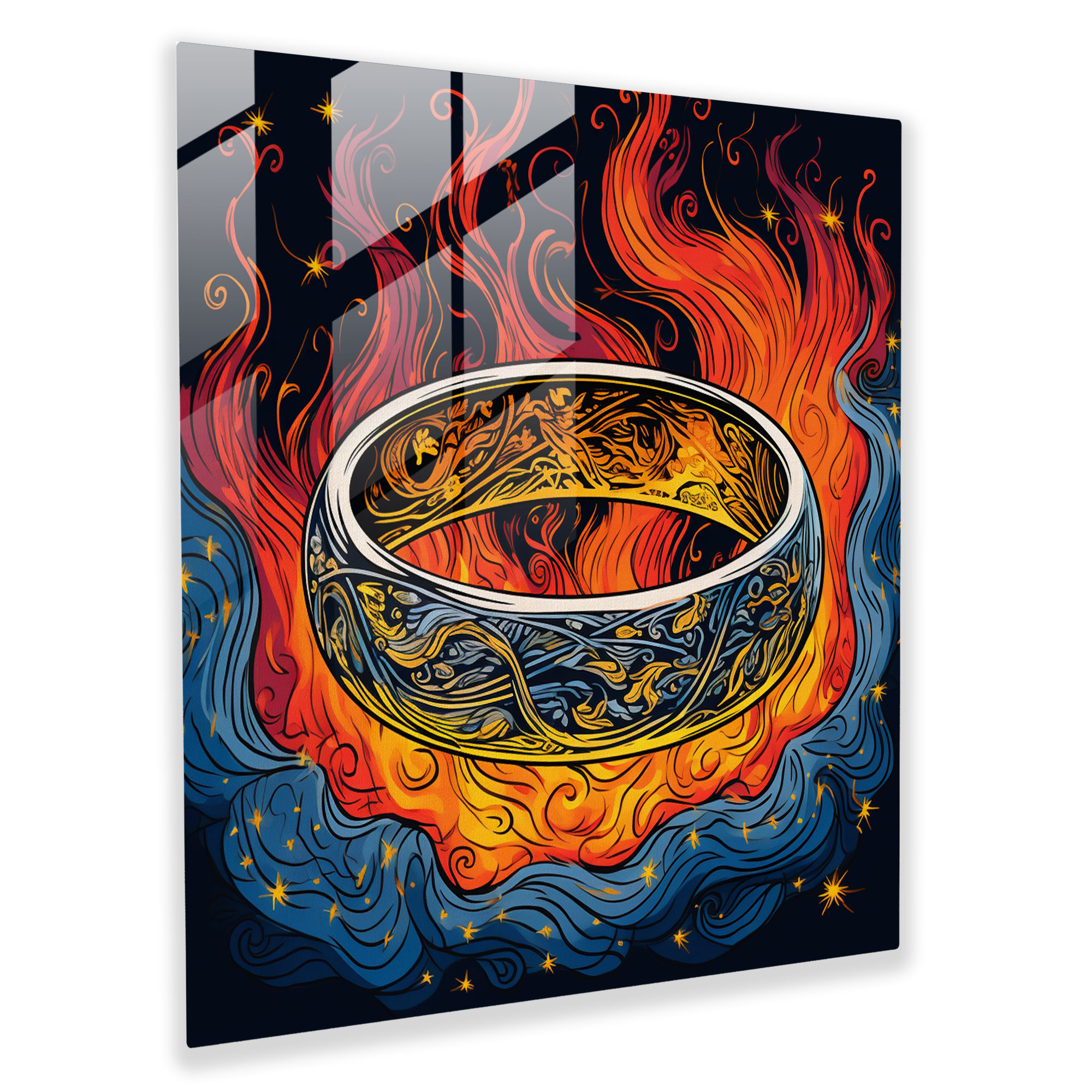 The Lord Of The Rings Glass Print - The Lord Of The Rings, Glass Wall Art, Vibrant Colors, The Lord Of The Rings
