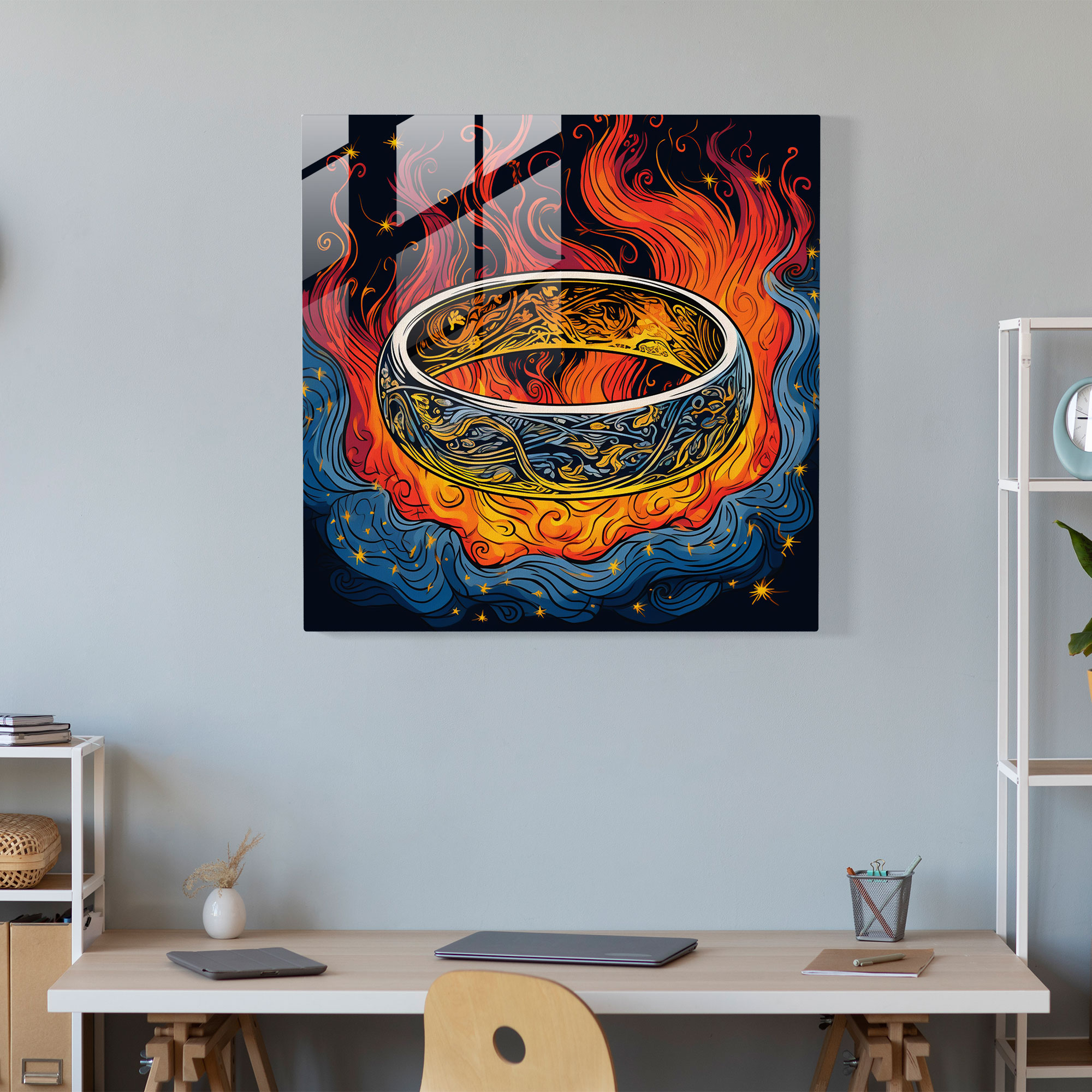 The Lord Of The Rings Glass Print - The Lord Of The Rings, Glass Wall Art, Vibrant Colors, The Lord Of The Rings