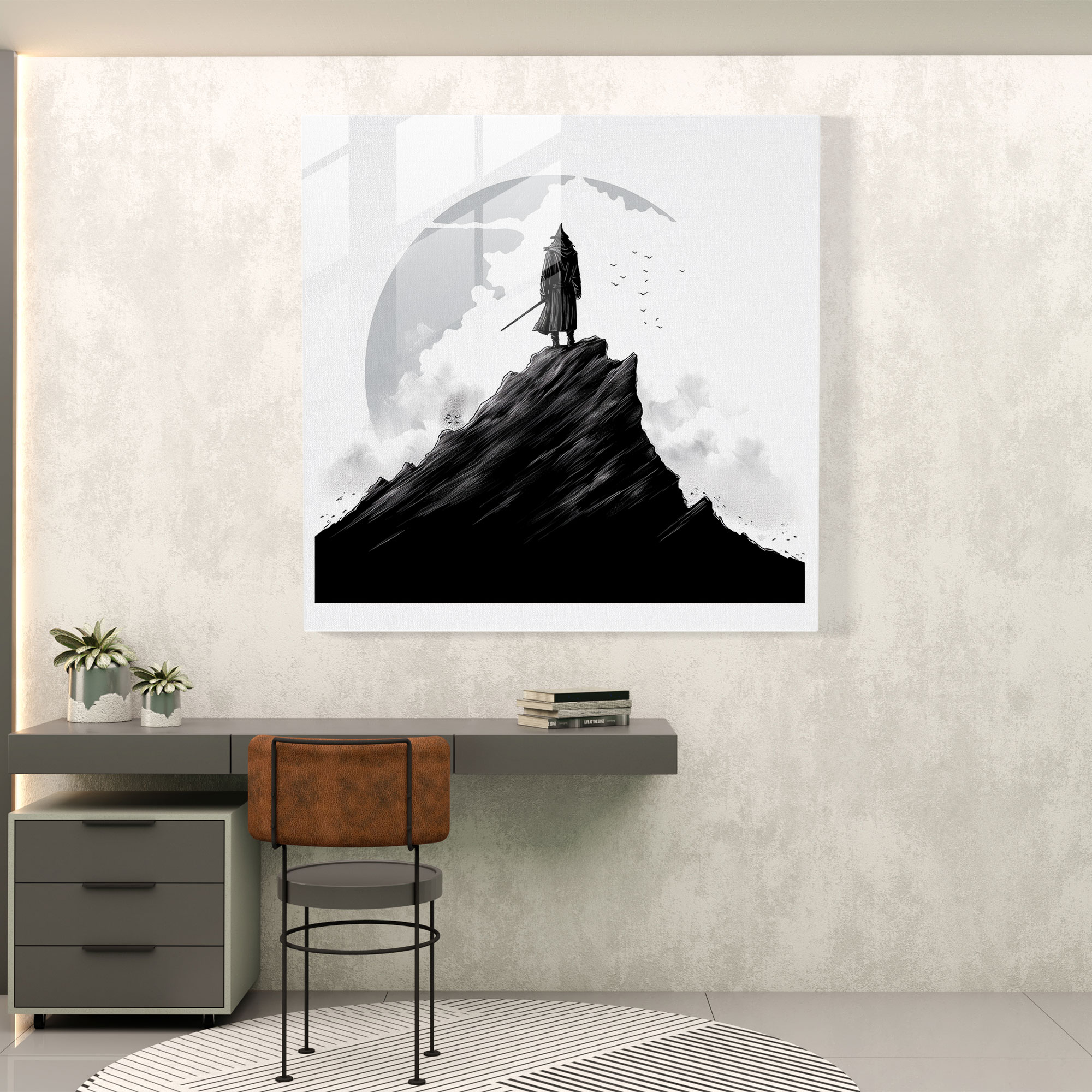 The Lord Of The Rings Glass Print - Gandalf's Wisdom - The Lord Of The Rings, The Lord Of The Rings, Wisdom, Glass Print