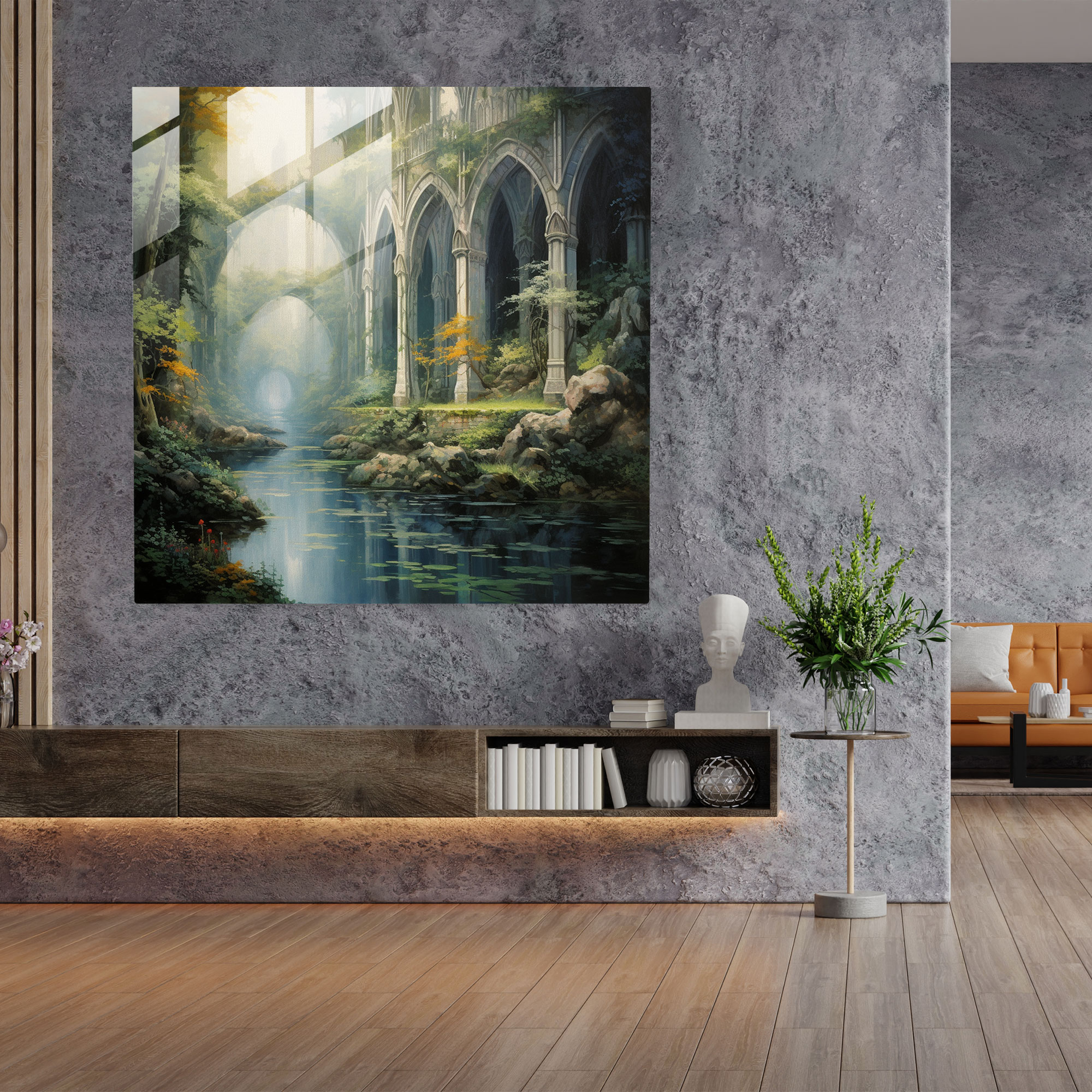 The Lord Of The Rings Glass Print - Rivendell - The Lord Of The Rings, Home Decoration, Glass Art, Elven