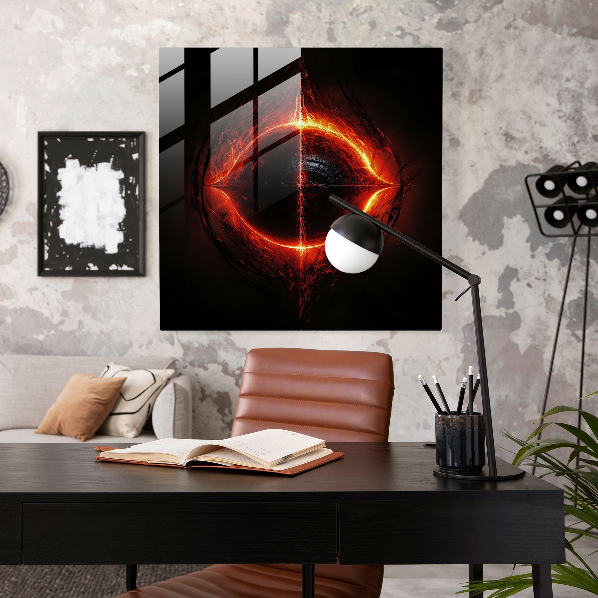 The Lord Of The Rings Glass Print - Eye Of Sauron - The Lord Of The Rings, Wall Decoration, Glass Art, Intrigue